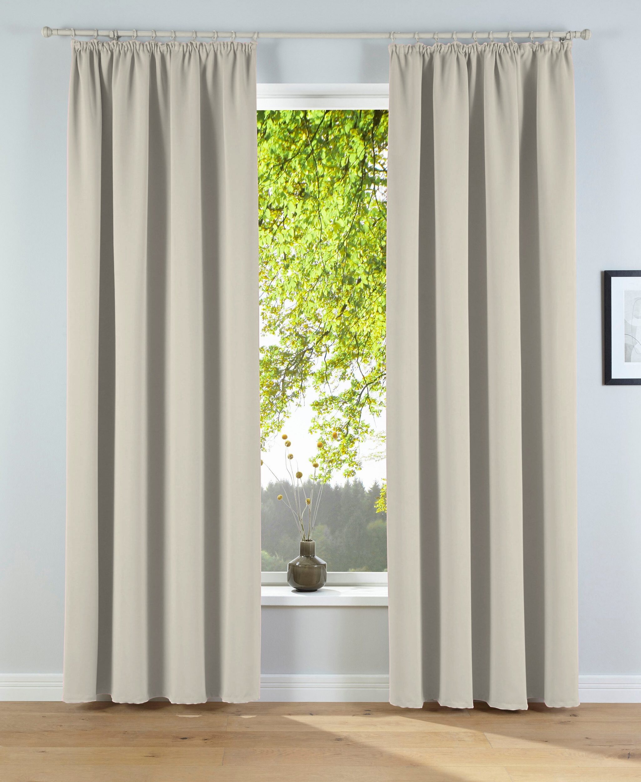 Image of GOODproduct Verdunkelungsvorhang "Solana, Ösen, verdunkelnd, 2er Set, Topseller" Ösen 2 Stk. tlg. 2-er Set, Breite 140 cm, einfarbig