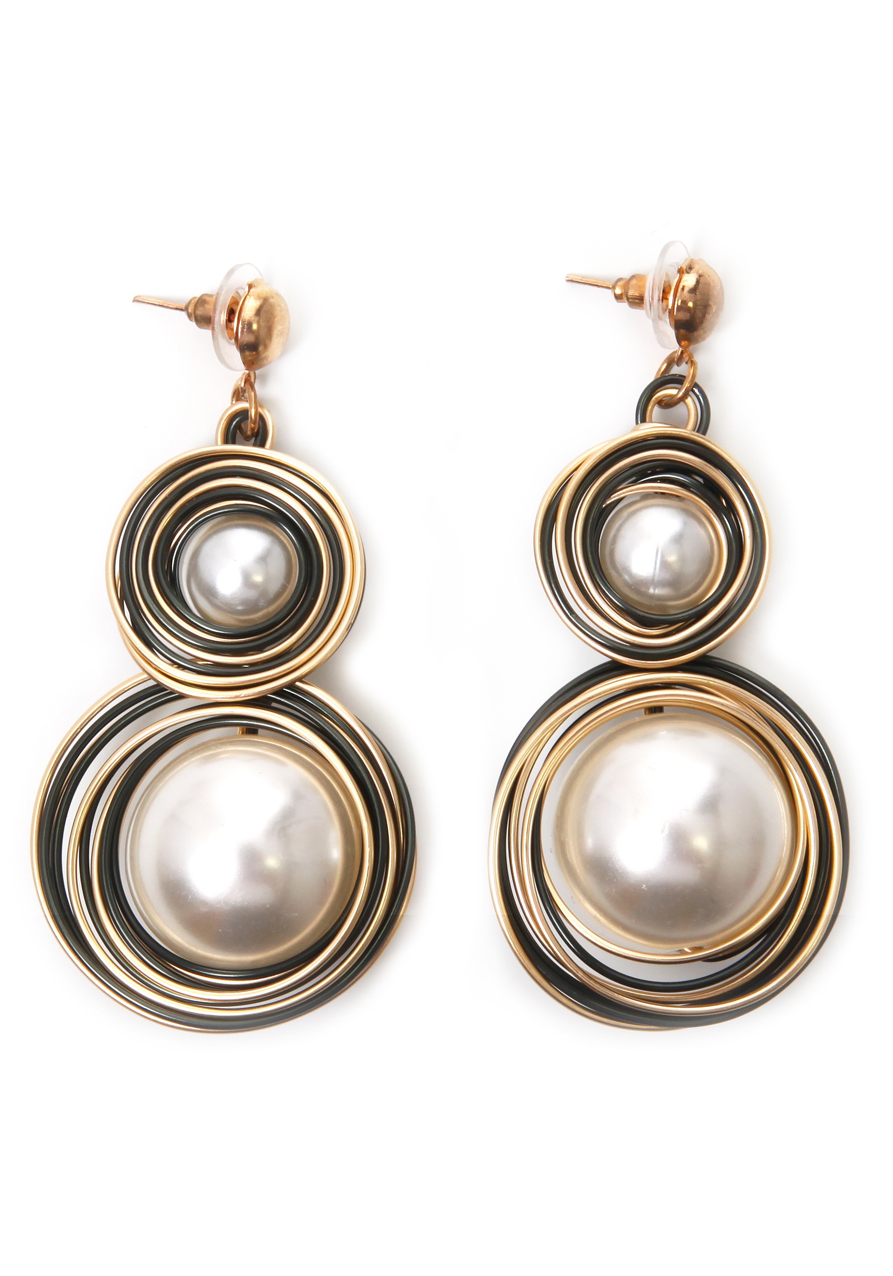 Image of J.Jayz Paar Ohrstecker »Kreise, stylisch, auffallend«, mit Acrylperlen bei Ackermann Versand Schweiz