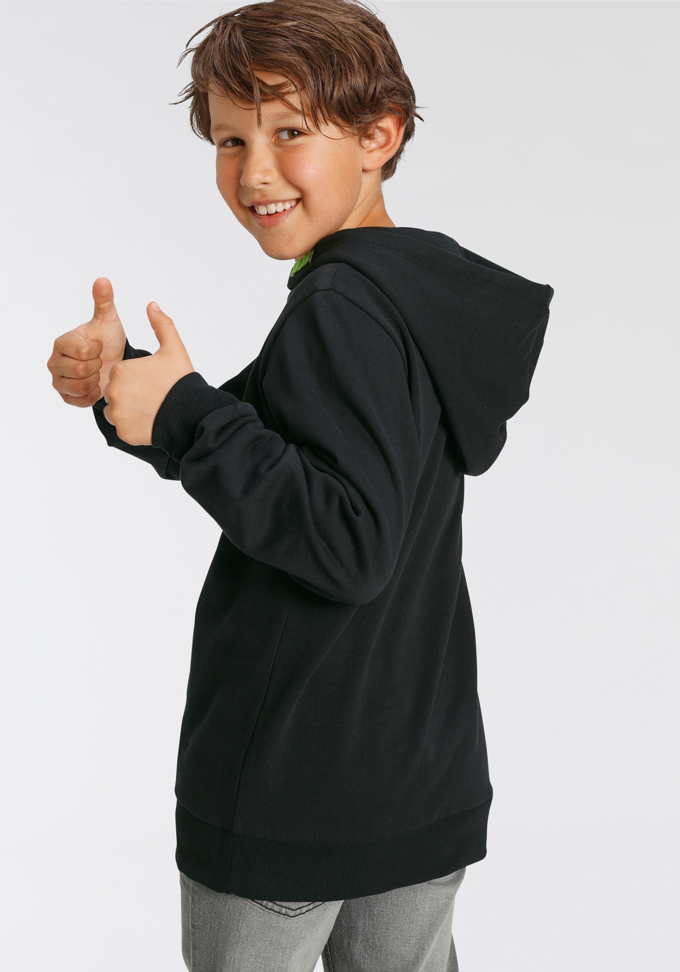 shoppen Spruch« GET ENOUGH »CAN´T Kapuzensweatshirt ohne KIDSWORLD - Modische Mindestbestellwert