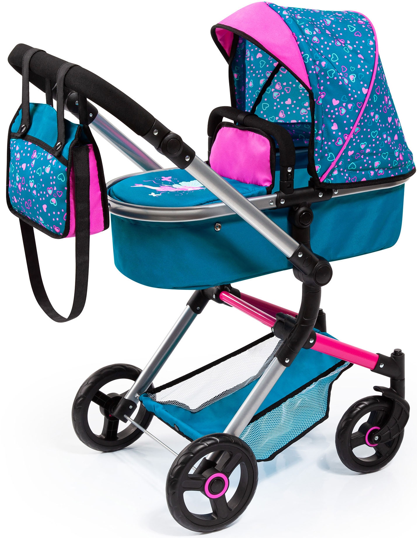 Image of Bayer Kombi-Puppenwagen »Vario, türkis«, mit Wickeltasche bei Ackermann Versand Schweiz