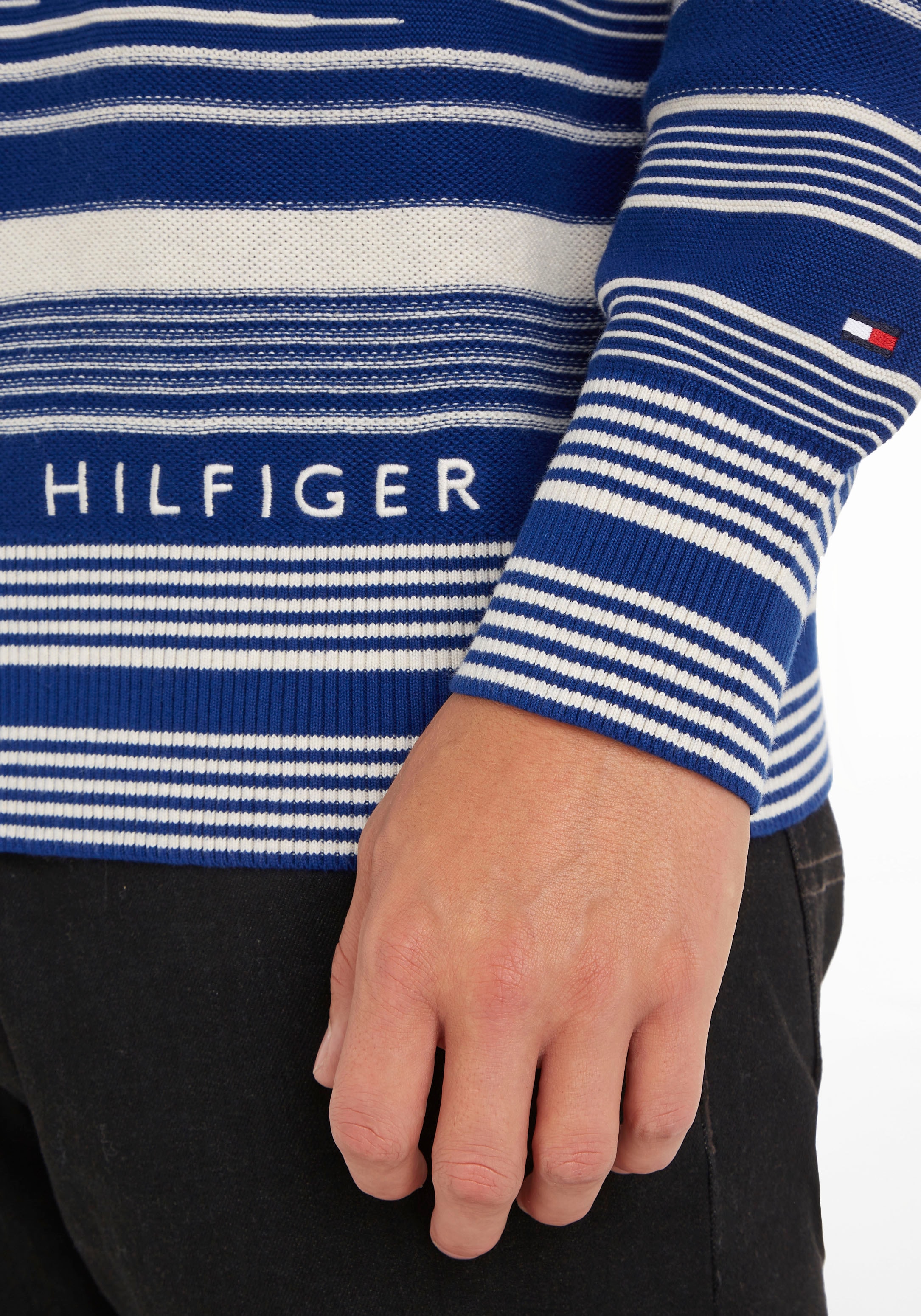 Tommy Hilfiger Polokragenpullover »CRAFTED STRIPE LS POLO«
