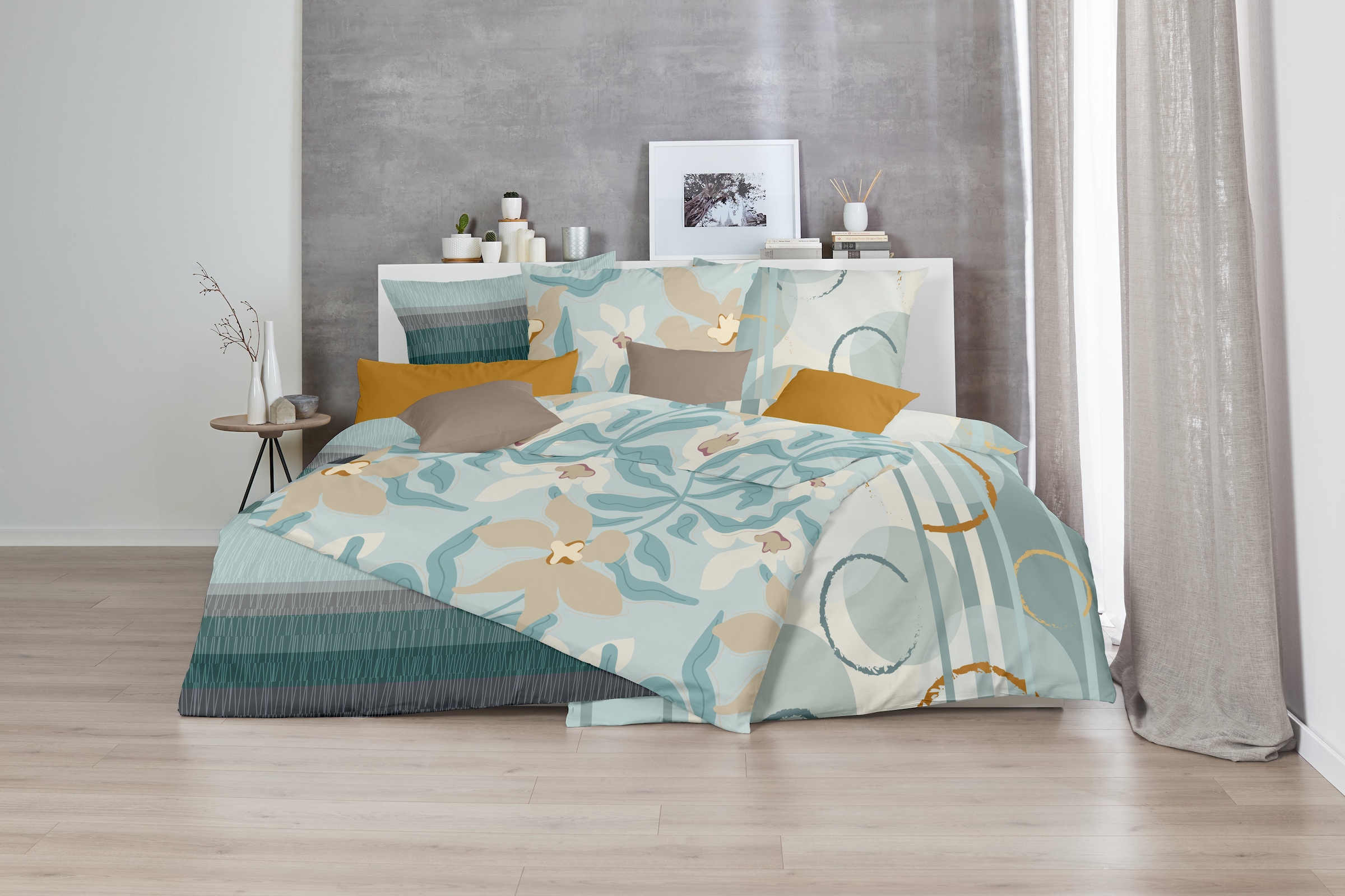 Primera Bettwäsche »Biber-Bettwäsche Matisse« 2 Stk. mit verspieltem Blumenmuster