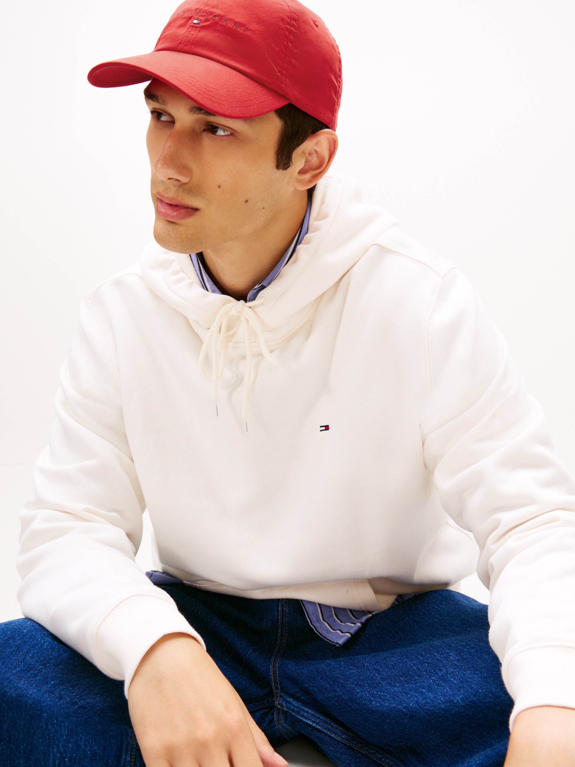 Tommy Jeans Hoodie »TJM REGULAR FLAG«, mit bestickten Markenlogo auf Brusthöhe
