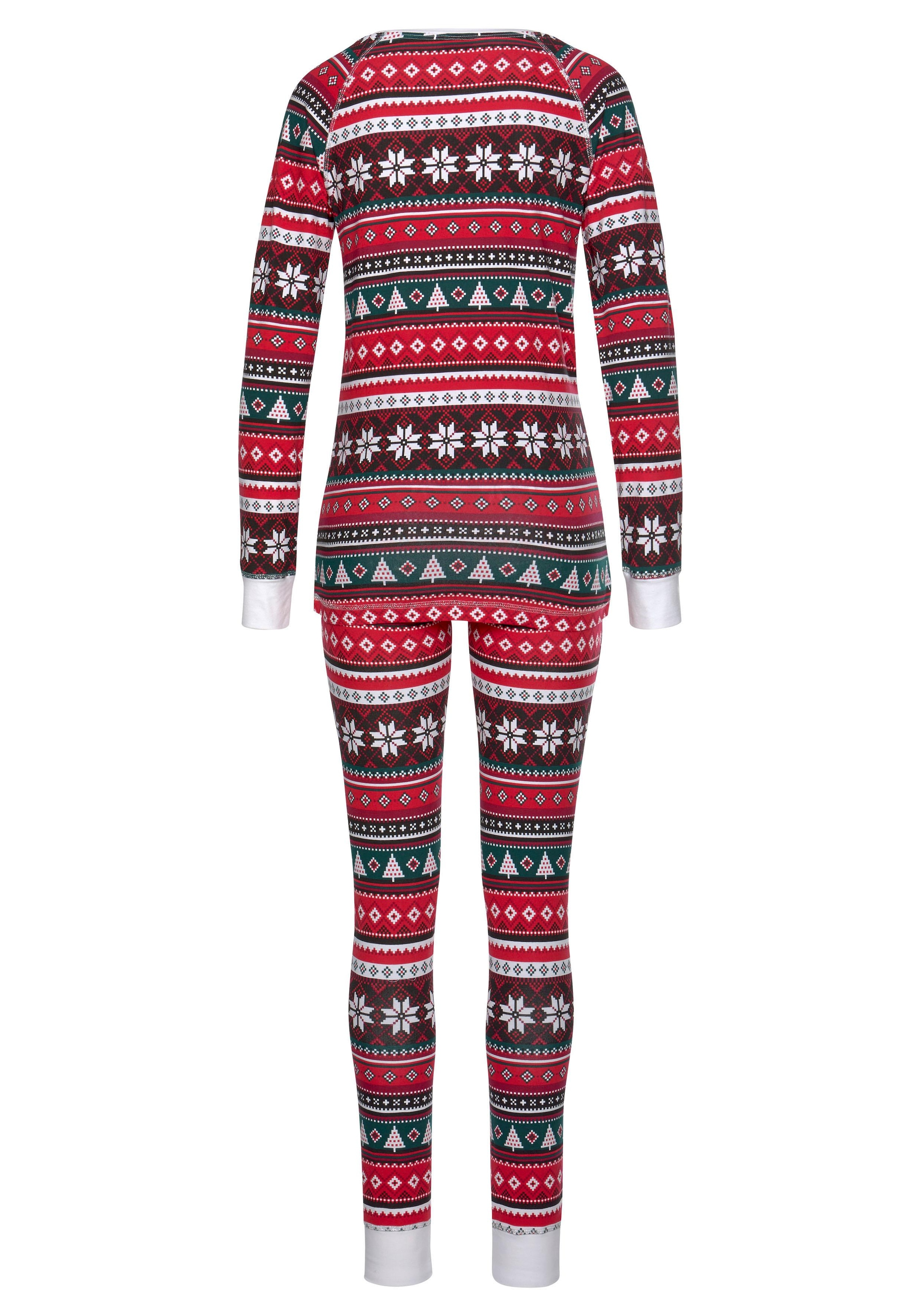 (2 tlg., versandkostenfrei Pyjama, auf 1 weihnachtlichem LASCANA mit Stück), ♕ Muster