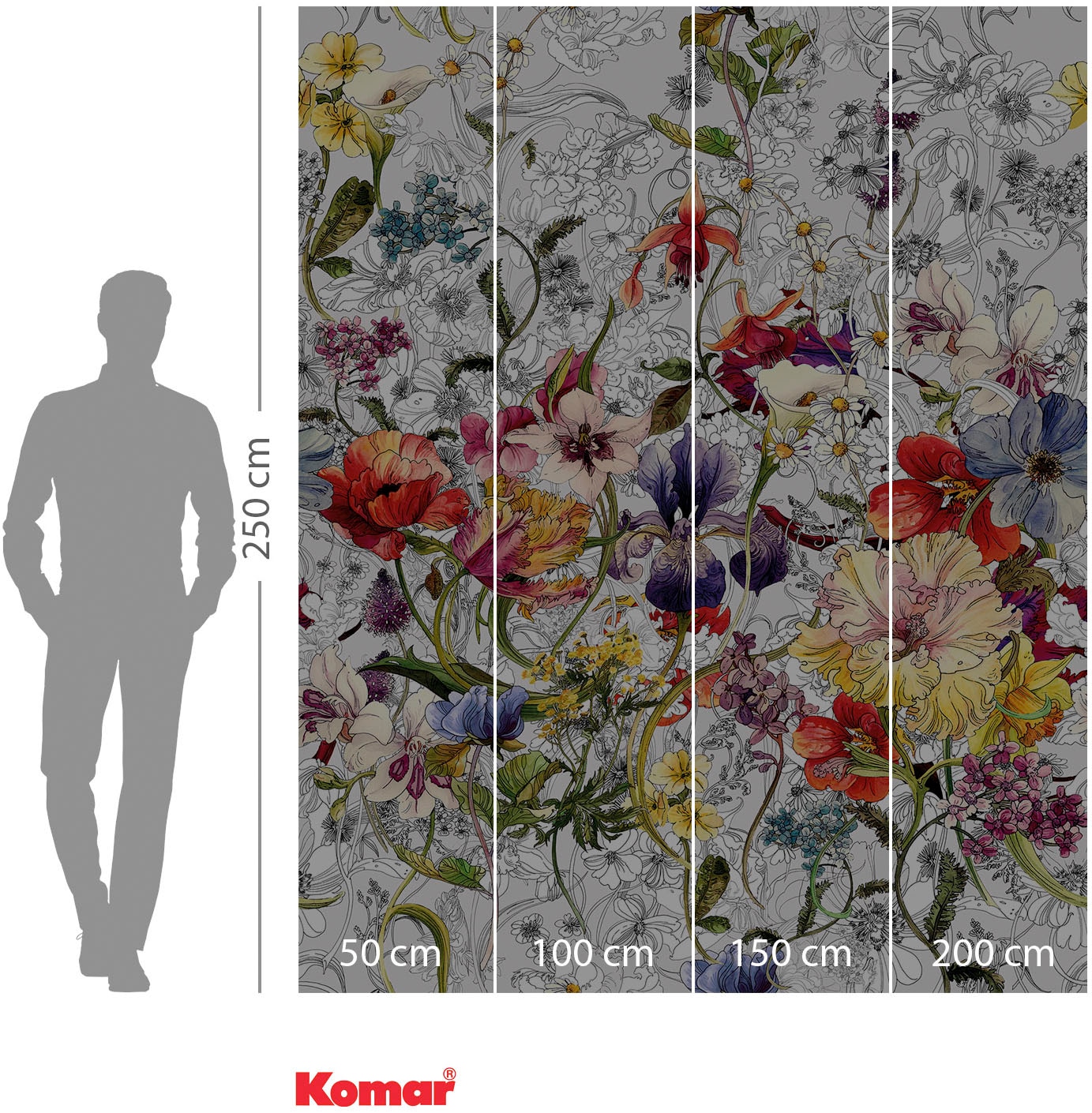 Komar Fototapete »Vlies Fototapete - Flora - Grösse 200 x 250 cm« Motiv | bedruckt glatt