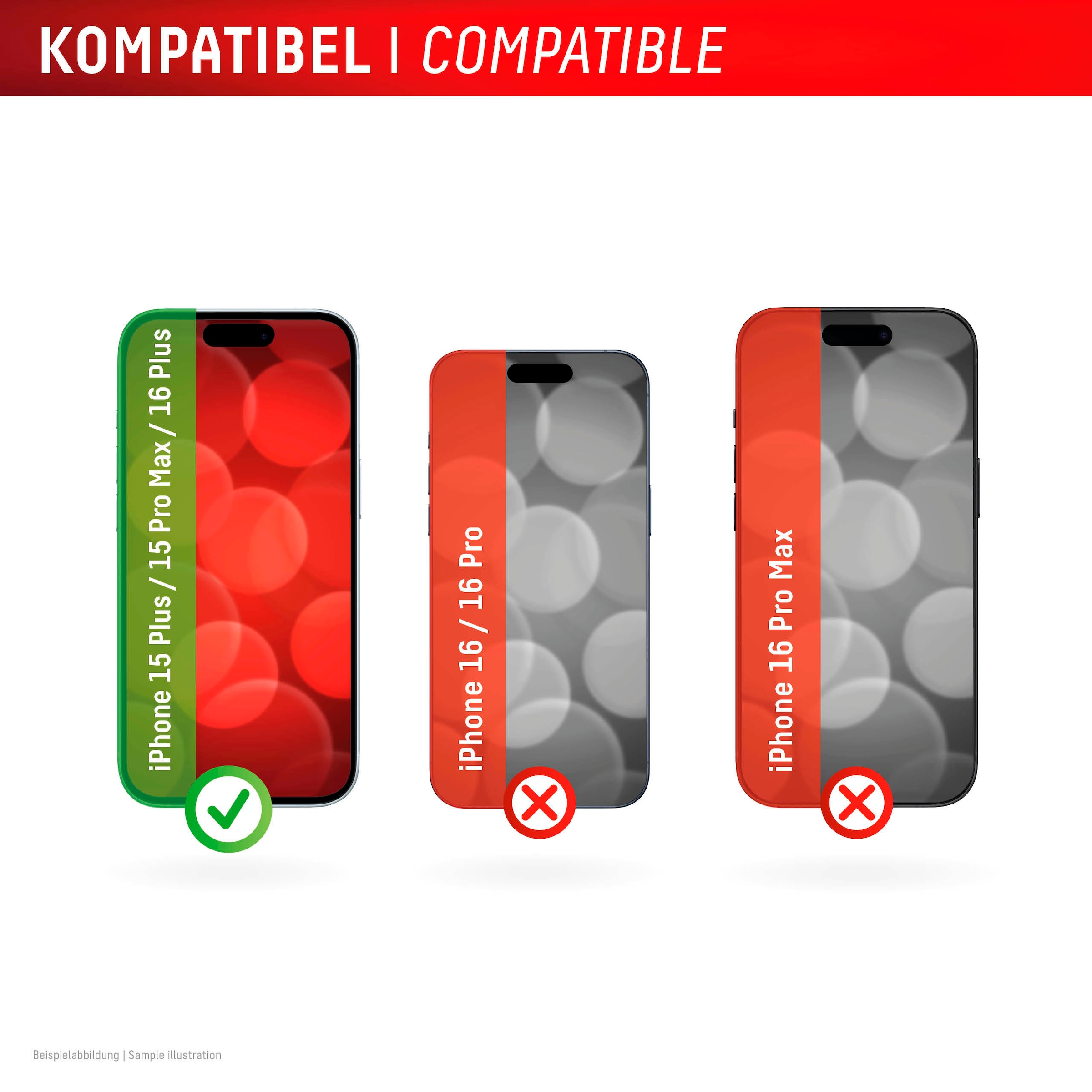 Displex Displayschutzglas »Smart Glass Screen Protection«, für Apple iPhone 16 Plus-Apple iPhone 15 Plus-Apple iPhone 15 Pro Max, Displayschutzfolie, Schutzfolie, Bildschirmschutz, kratz- & stossfest