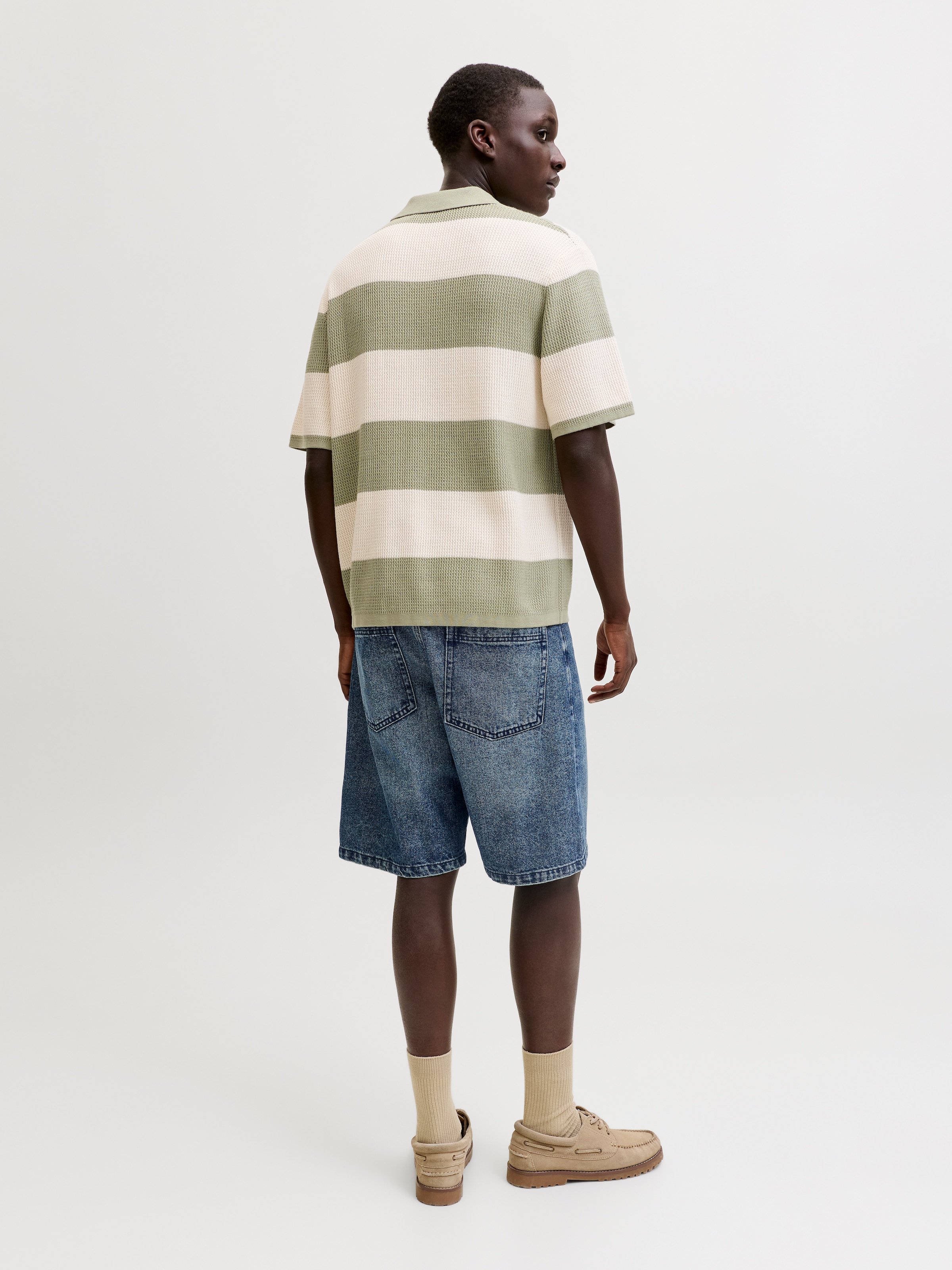 Jack & Jones Short en jean »JJIALEX JJCREW SHORTS AT 229 ST LN« coton, baggy fit