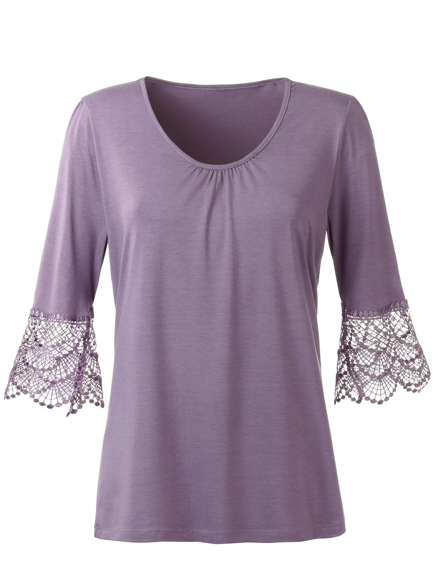 Shirt mit extravaganten 3/4-langen Trompetenärmel