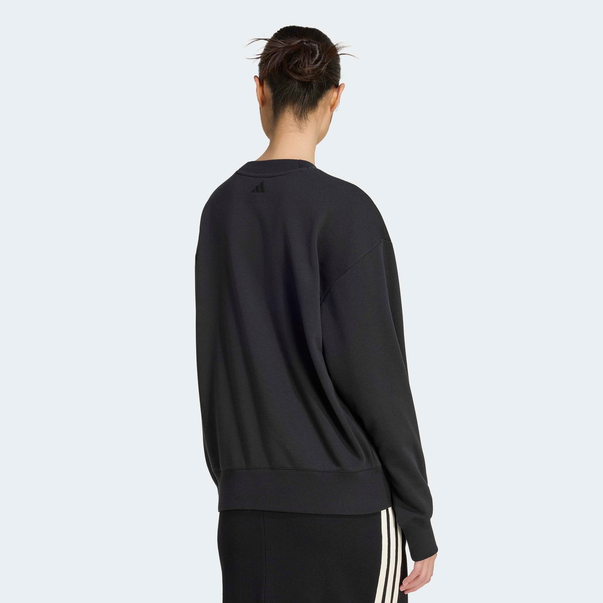 adidas Sportswear Sweat-shirt »SEASONAL ESSENTIALS SATIN-, V-AUSSCHNITT«, avec col en V, sans fermeture, longueur normale
