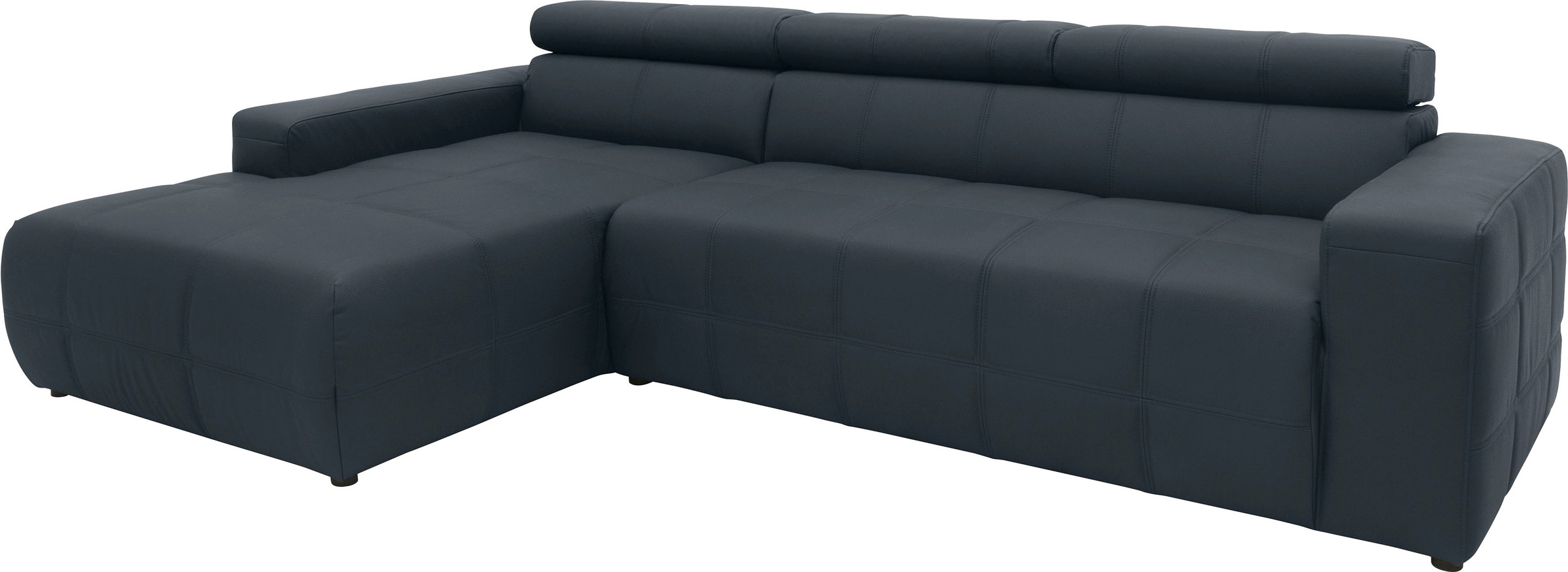 DOMO collection Ecksofa »Brandon grosse Ausführung B/T/H: 289/177/80 cm, auch in Leder und Cord«, mit Kopfteilverstellung, wahlweise Sitztiefenverstellung, L-Form