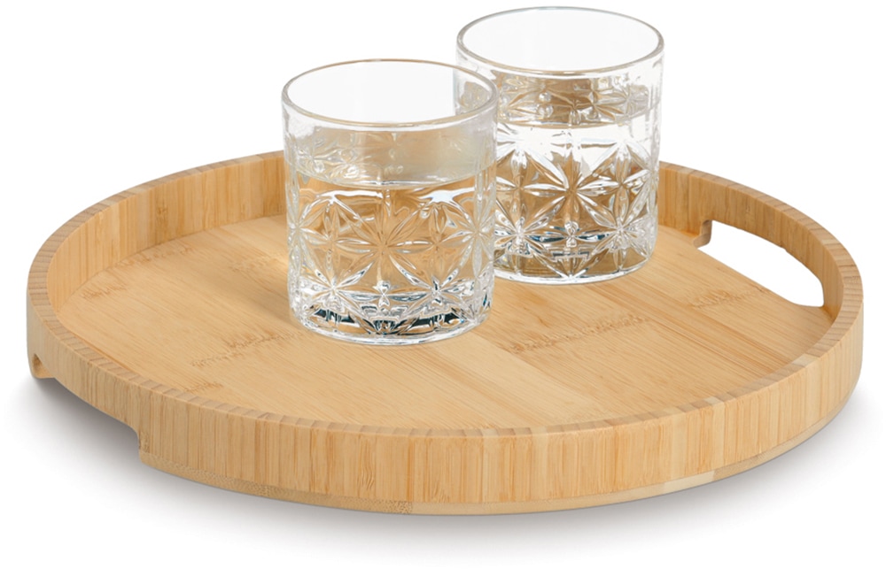 Zeller Present Plateau »Serviertablett, Bambus« pflegeleicht, einfacher Transport