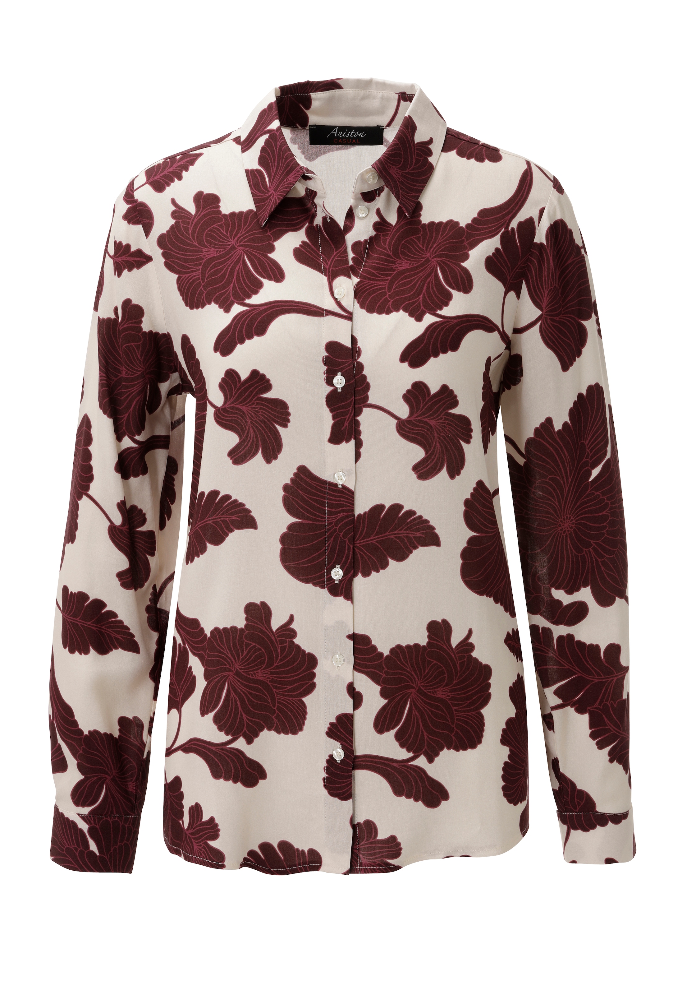 Aniston CASUAL Blouse chemise imprimé de grandes feuilles - NOUVELLE COLLECTION