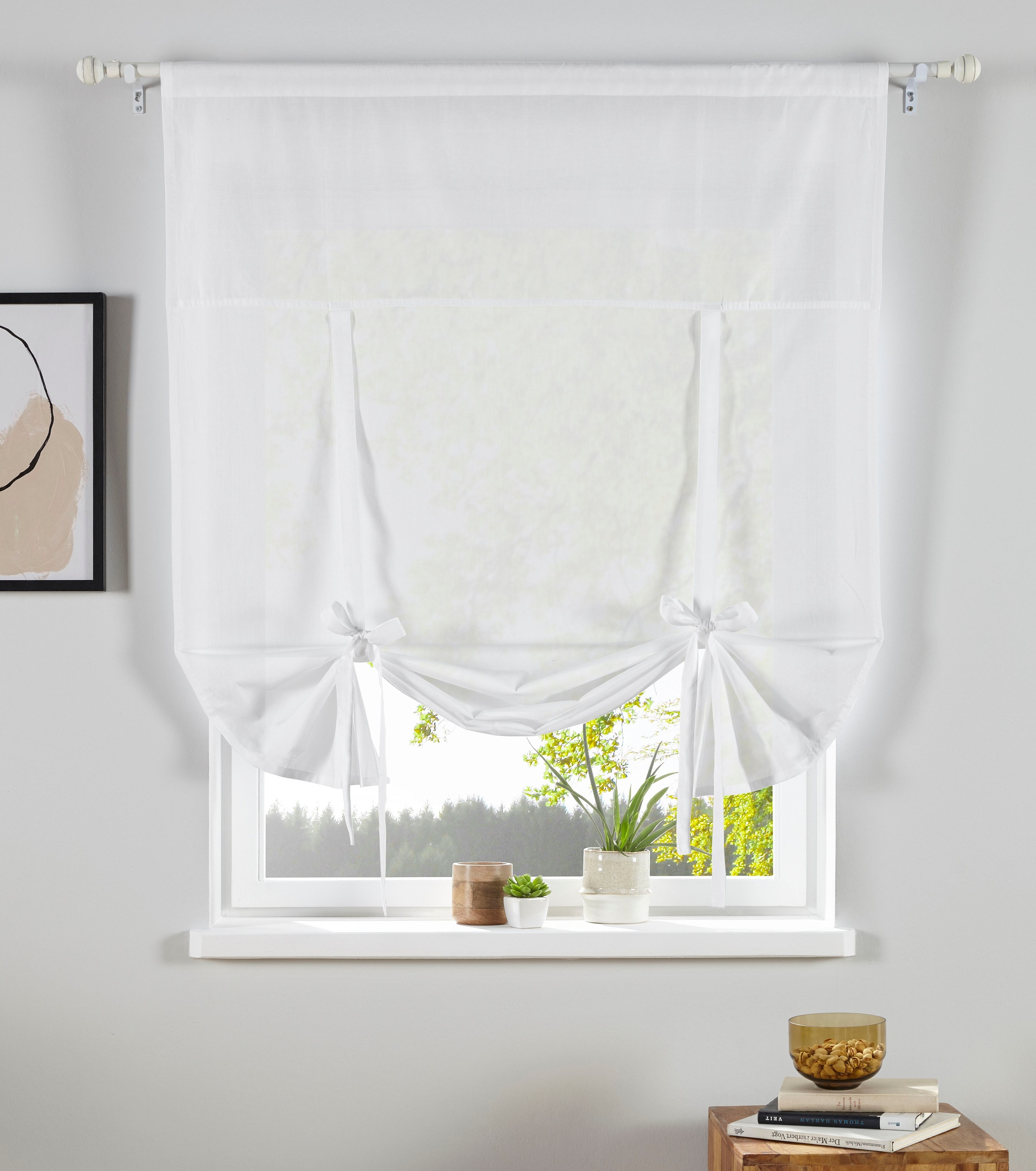 Image of GOODproduct Bindegardine »Gitta«, (1 St.), halbtransparent, nachhaltig, Bio Baumwolle, Voile, gewebt, monochrom, basic bei Ackermann Versand Schweiz