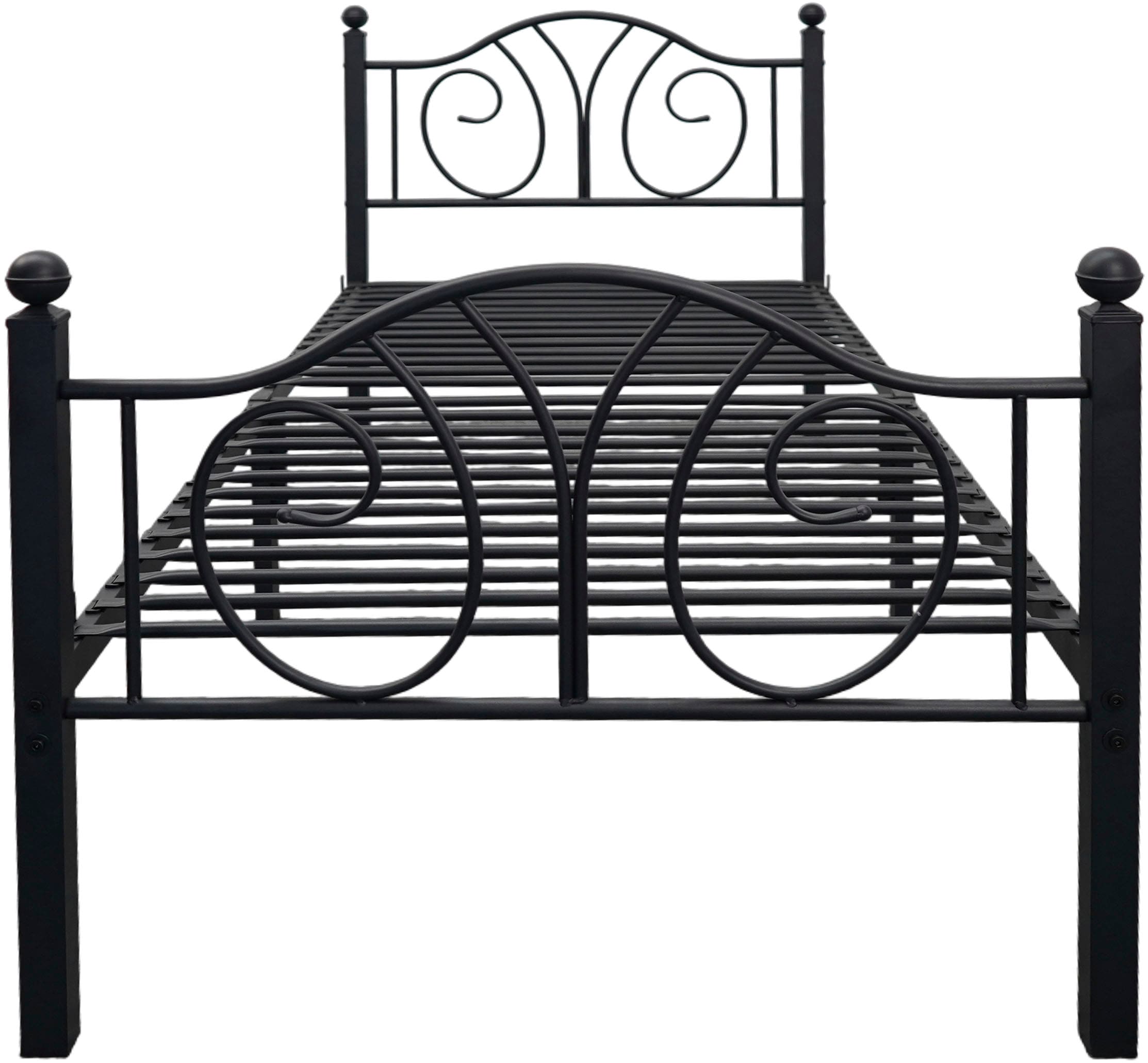 GOODproduct Lit en métal »LUND Landhausbett Bett Märchenbett Prinzessinbett« Träume wie im Märchen: Dein romantisches Metallbett in 2 Breiten