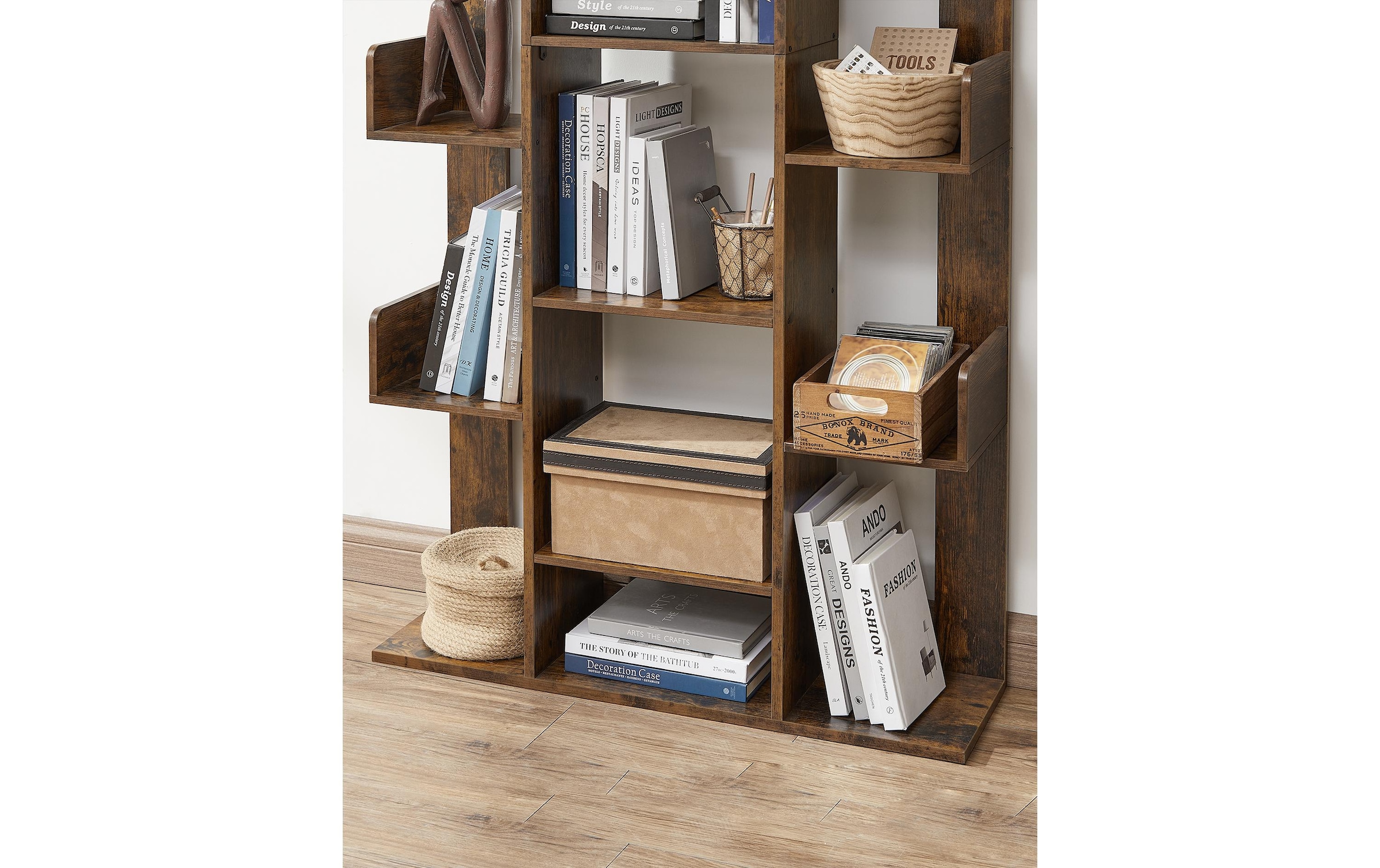 VASAGLE Regal »86 x 25 x 140 cm Braun«