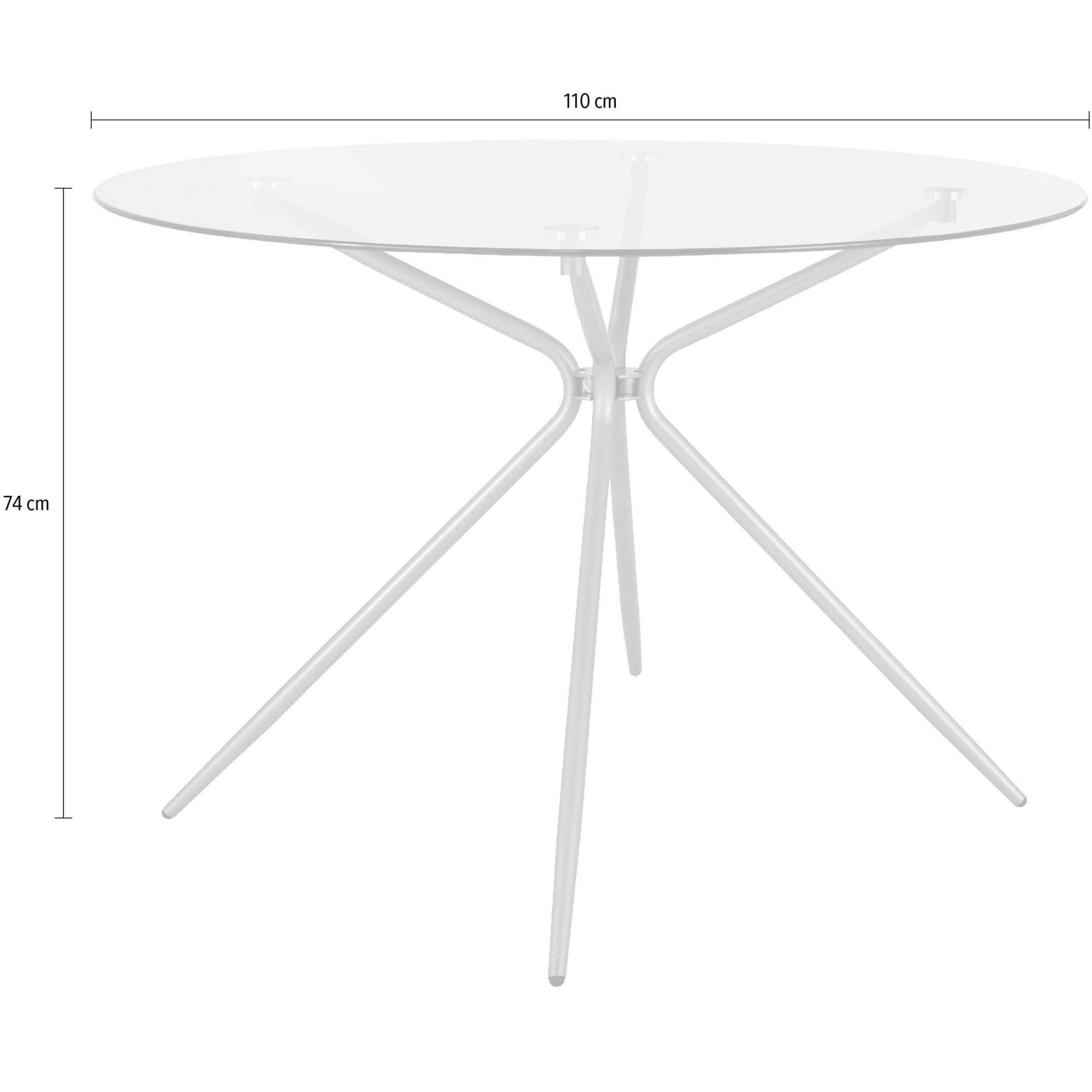 GOODproduct Table de salle à manger »Silvi, TOPSELLER!« Table à manger, table en verre, table de cuisine, OTTOs Choice,  rond, Ø110 cm, cadre métallique