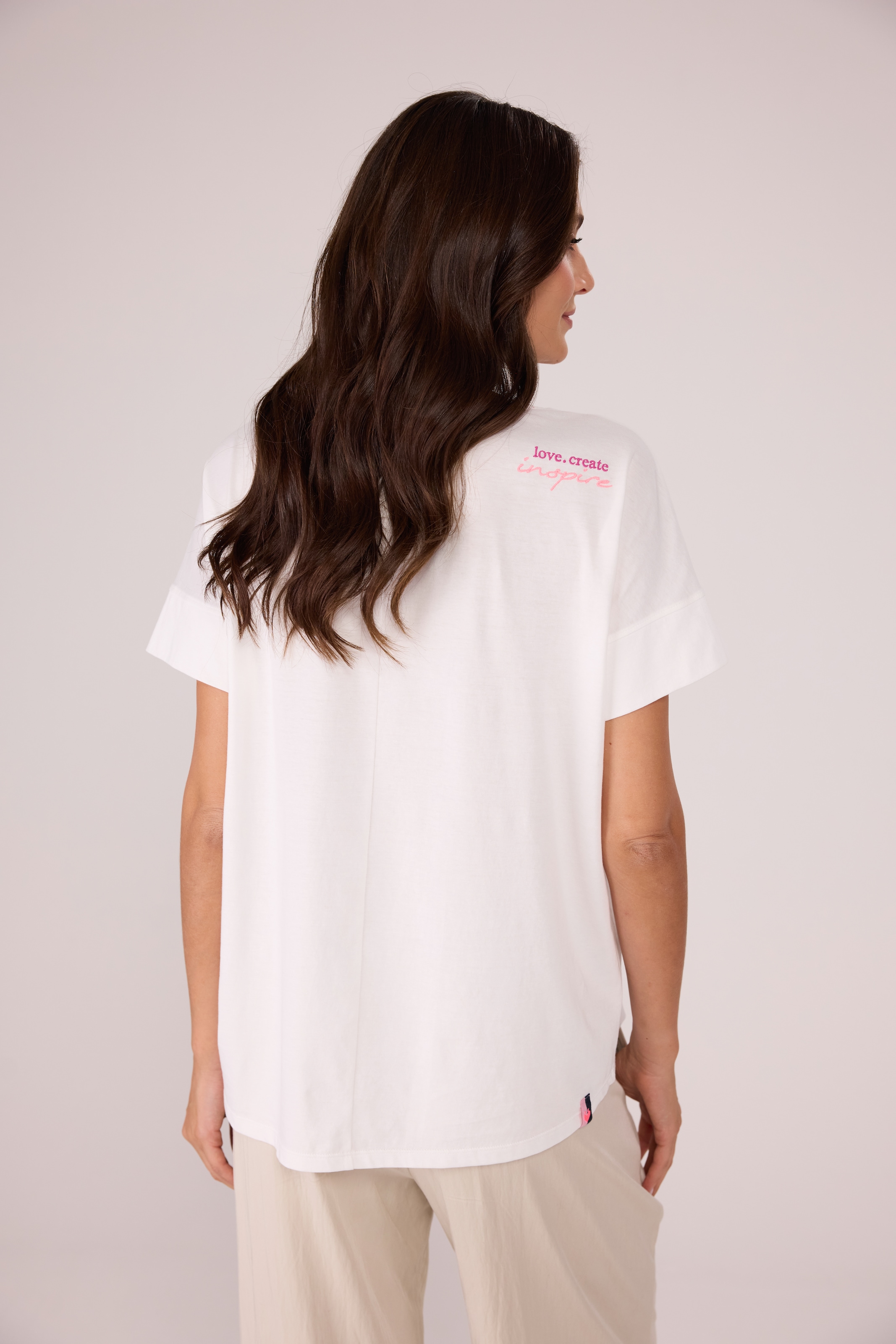 Lieblingsstück Rundhalsshirt »DavyL«, mit Blumendruck und Pailletten