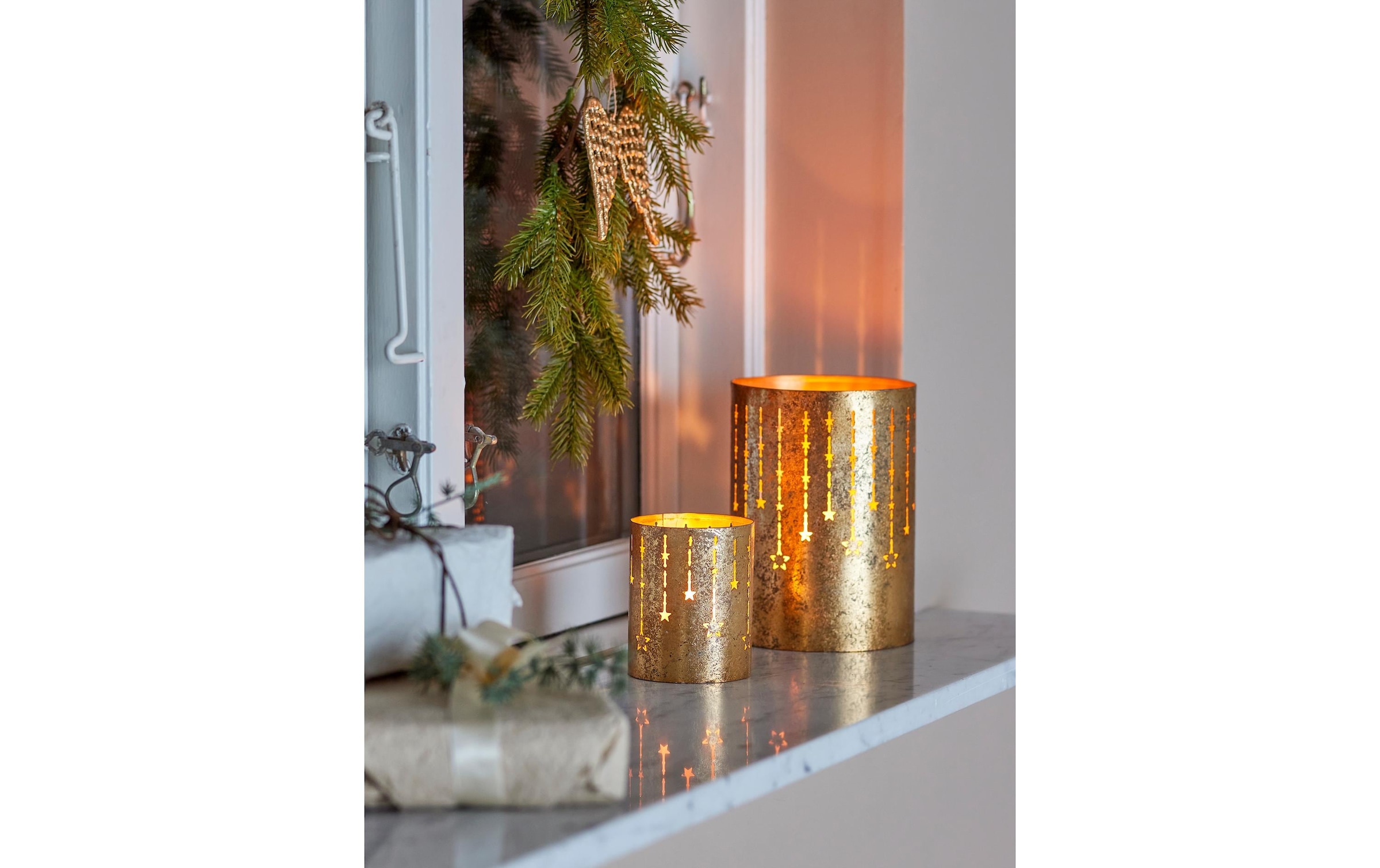 Bloomingville Photophore »Bloomingville Weihnachtswindlicht Mista 2 Stück«