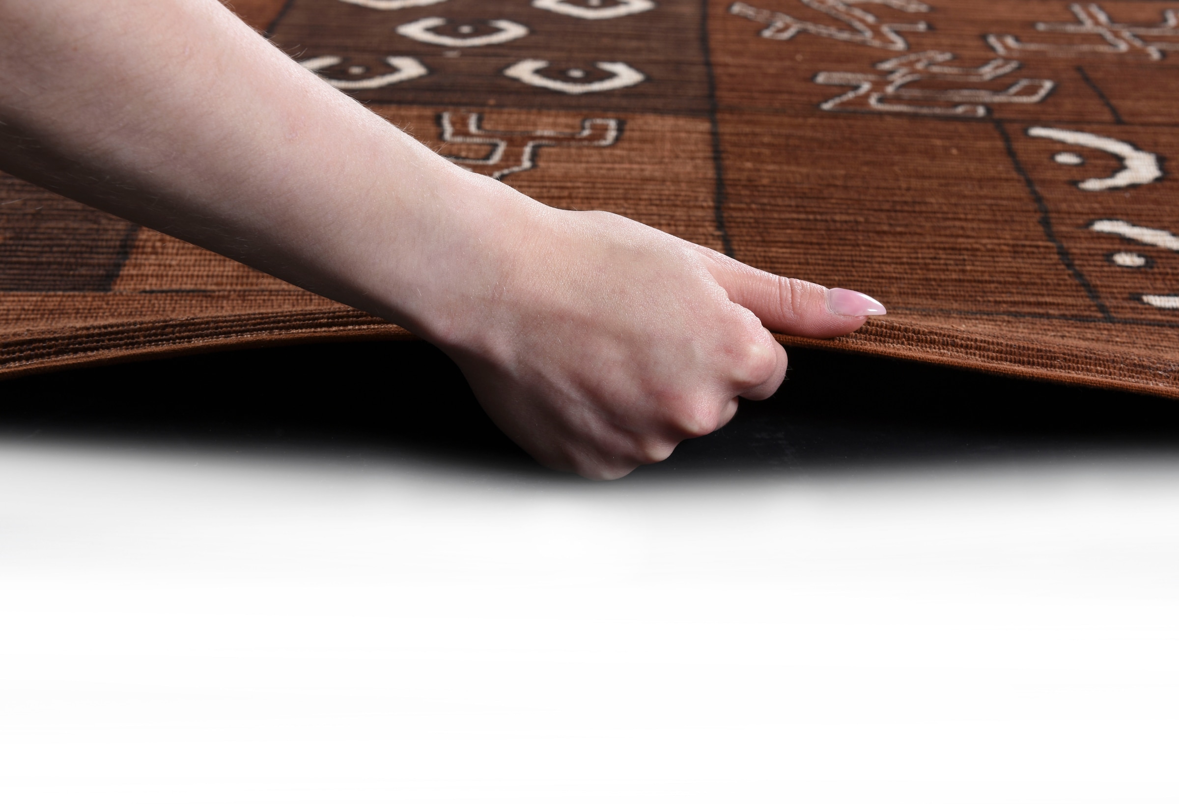 DIE HAUSKUNST Teppich »Yorodian Fileli« rechteckig 4 mm Höhe Flachgewebe, handgewebt, mit Fransen