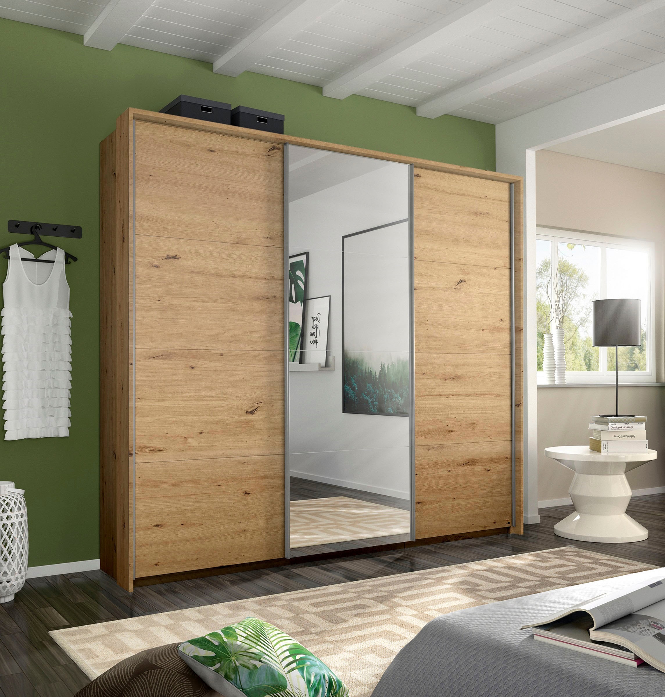 GOODproduct Kleiderschrank »Kleiderschrank Schrank Garderobe Wäscheschrank TOMA mit Passepartout« Breiten 211/278/323/368 cm, Höhen 214/233 cm inkl. Passepartout,  inkl. Regaleinsatz sowie zusätzlichen Einlegeböden MADE IN GERMANY
