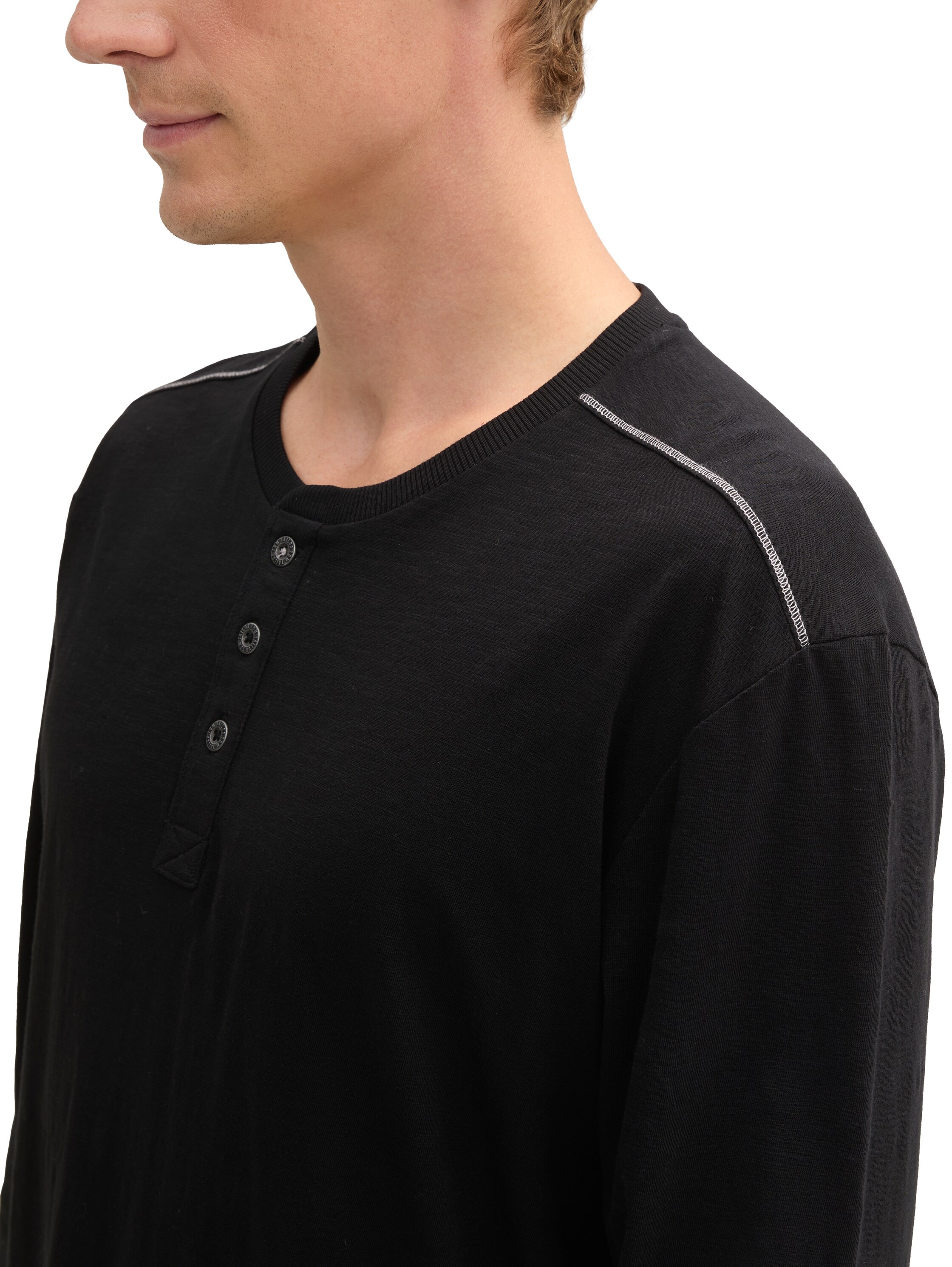TOM TAILOR Henleyshirt, mit Henley Ausschnitt
