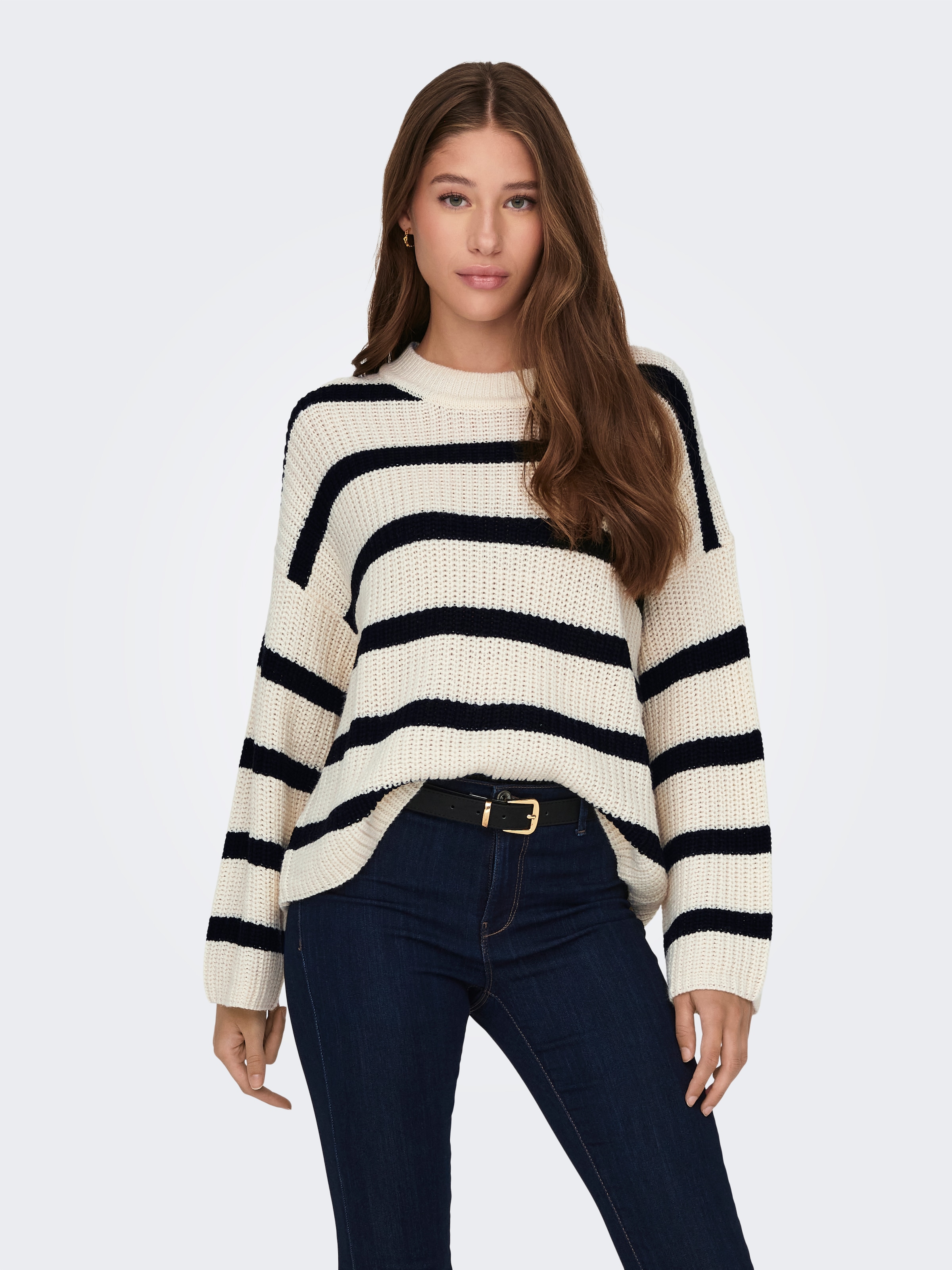 Image of JDY Strickpullover "JDYJUSTY L/S STRIPE PULLOVER KNT NOOS"