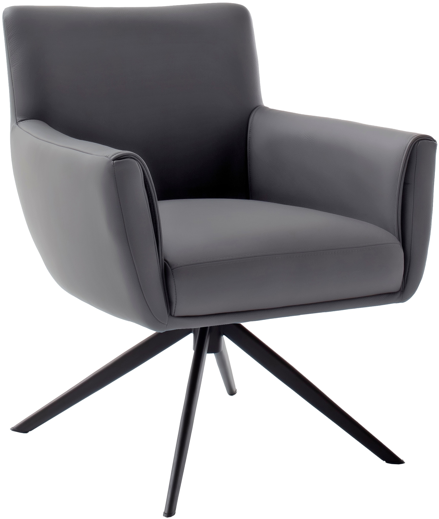 MCA furniture 4-Fussstuhl »WILSON Esszimmerstuhl, Armlehnstuhl, Polsterstuhl, modern«, (Set), 1 St., Leder, Stuhl, Armlehnenstuhl, drehbar, Taschenfederkern, belastbar 160 kg,XXL