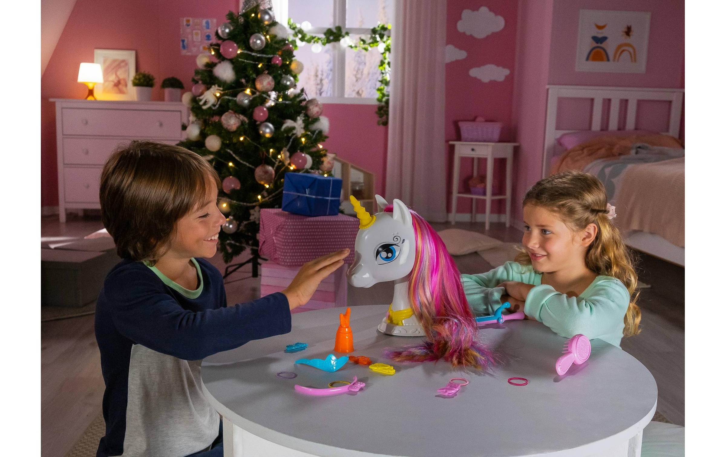 Lexibook® Spielwelt »Einhorn Frisierkopf mit Musik und Zubehör«
