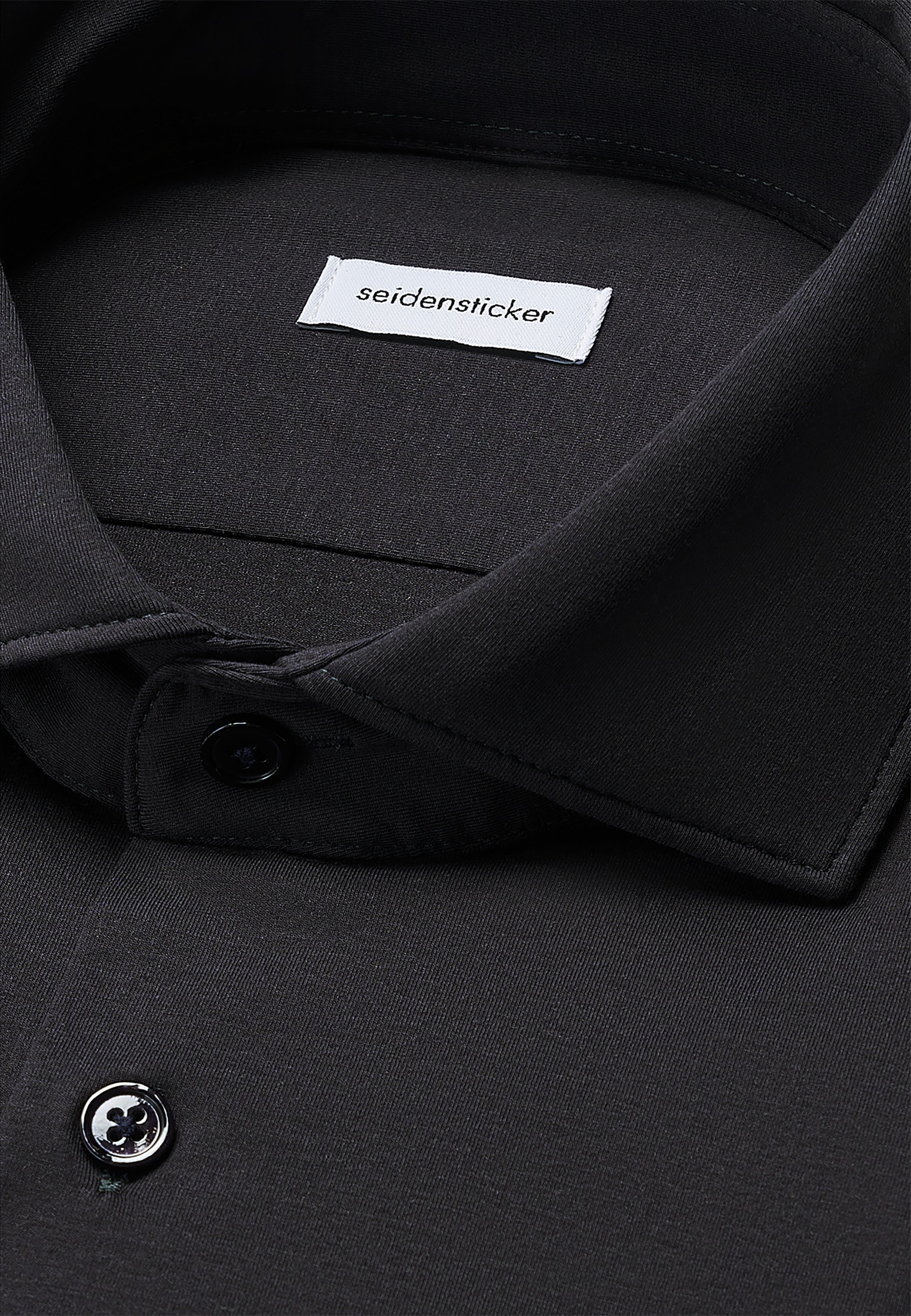 seidensticker Chemise d'affaires »Schwarze Rose« Slim 1/1 Kentkragen Uni