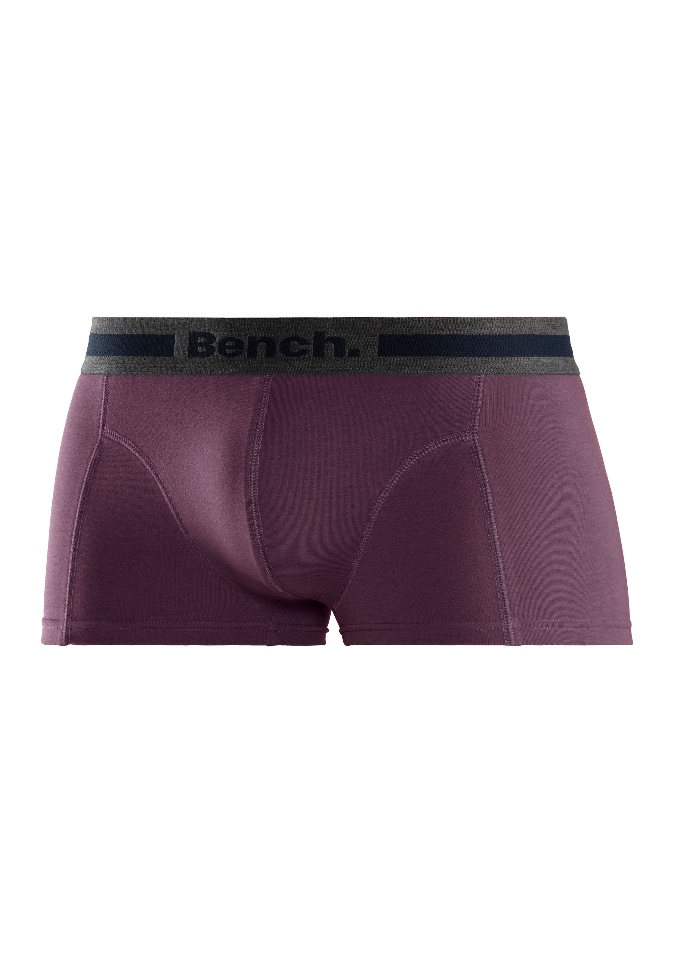 Bench. Boxershorts, (Packung, 4 St.), in Hipster-Form mit Overlock-Nähten vorn