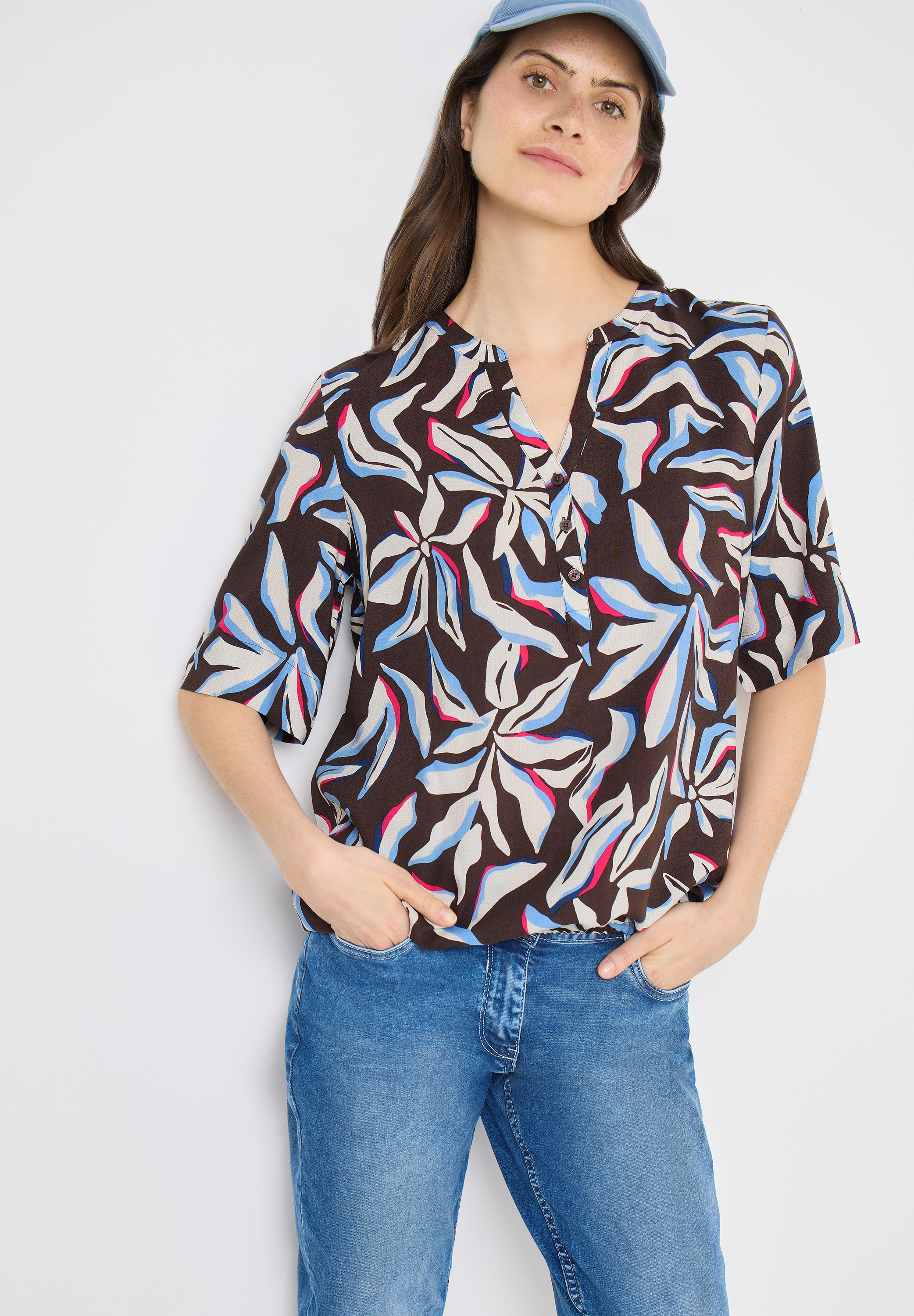 Image of Cecil Druckbluse Sommerbluse mit floralem Muster