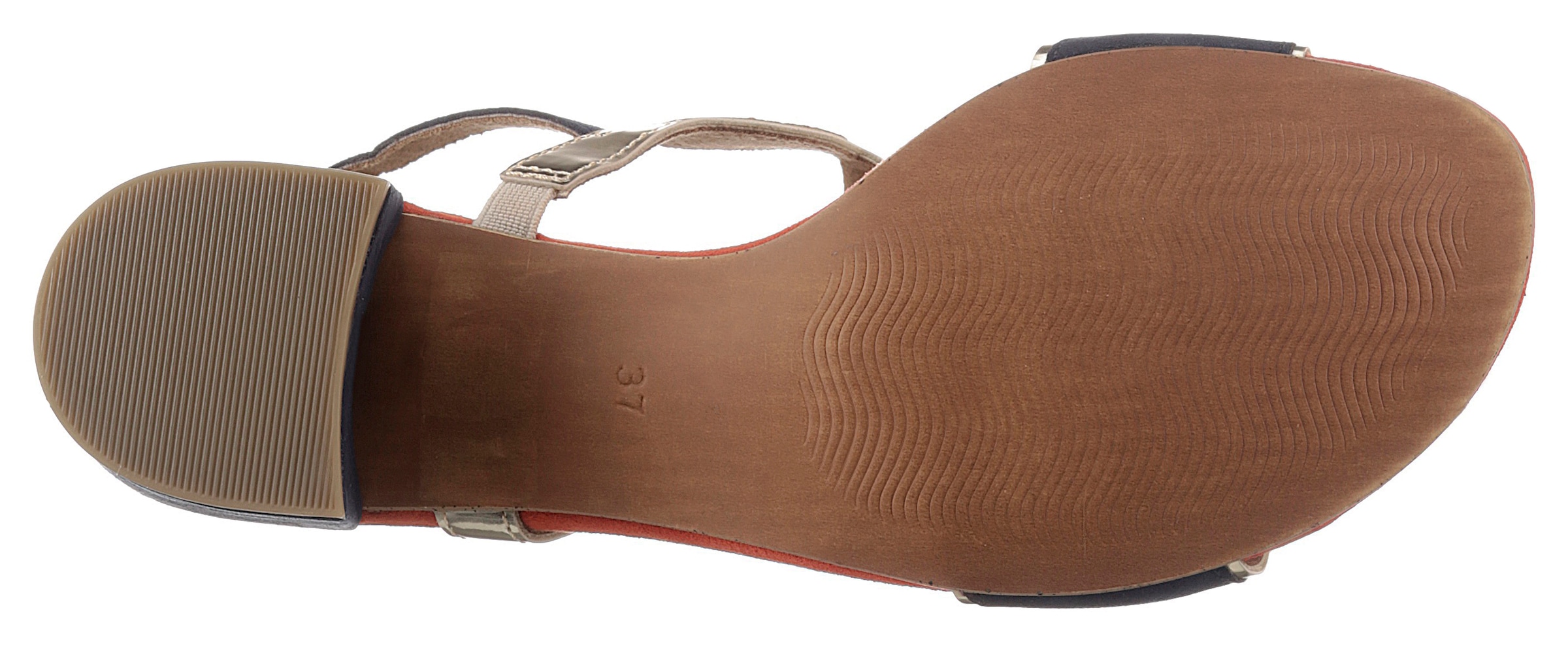 MARCO TOZZI Sandalette, Blockabsatz, Sommerschuh, Riemchensandale mit verstellbarer Schnalle