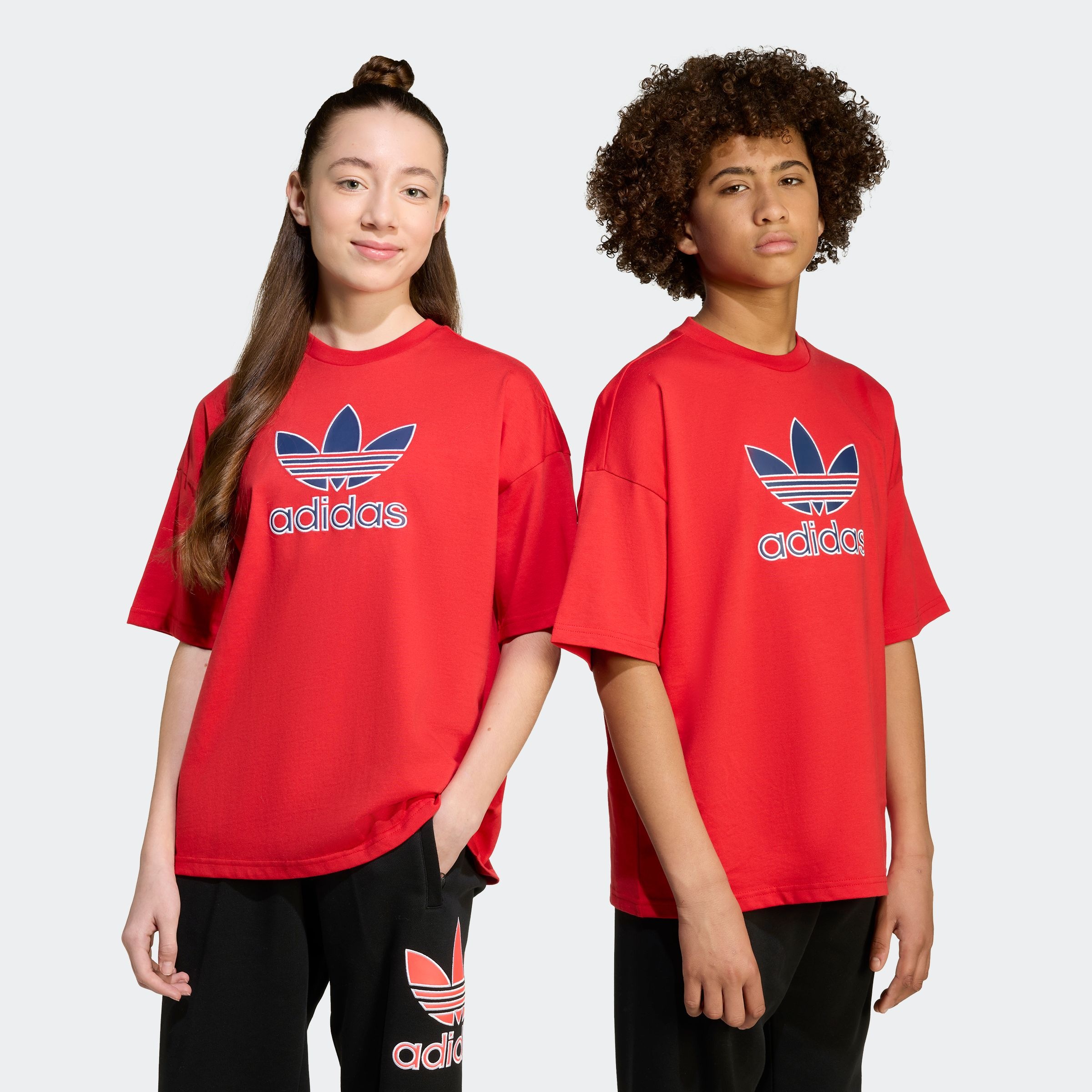 Image of adidas Originals T-Shirt "OVERSIZE TREFOIL" lockerer und lässiger Schnitt, für Kinder, mit grossem Trefoil-Logo