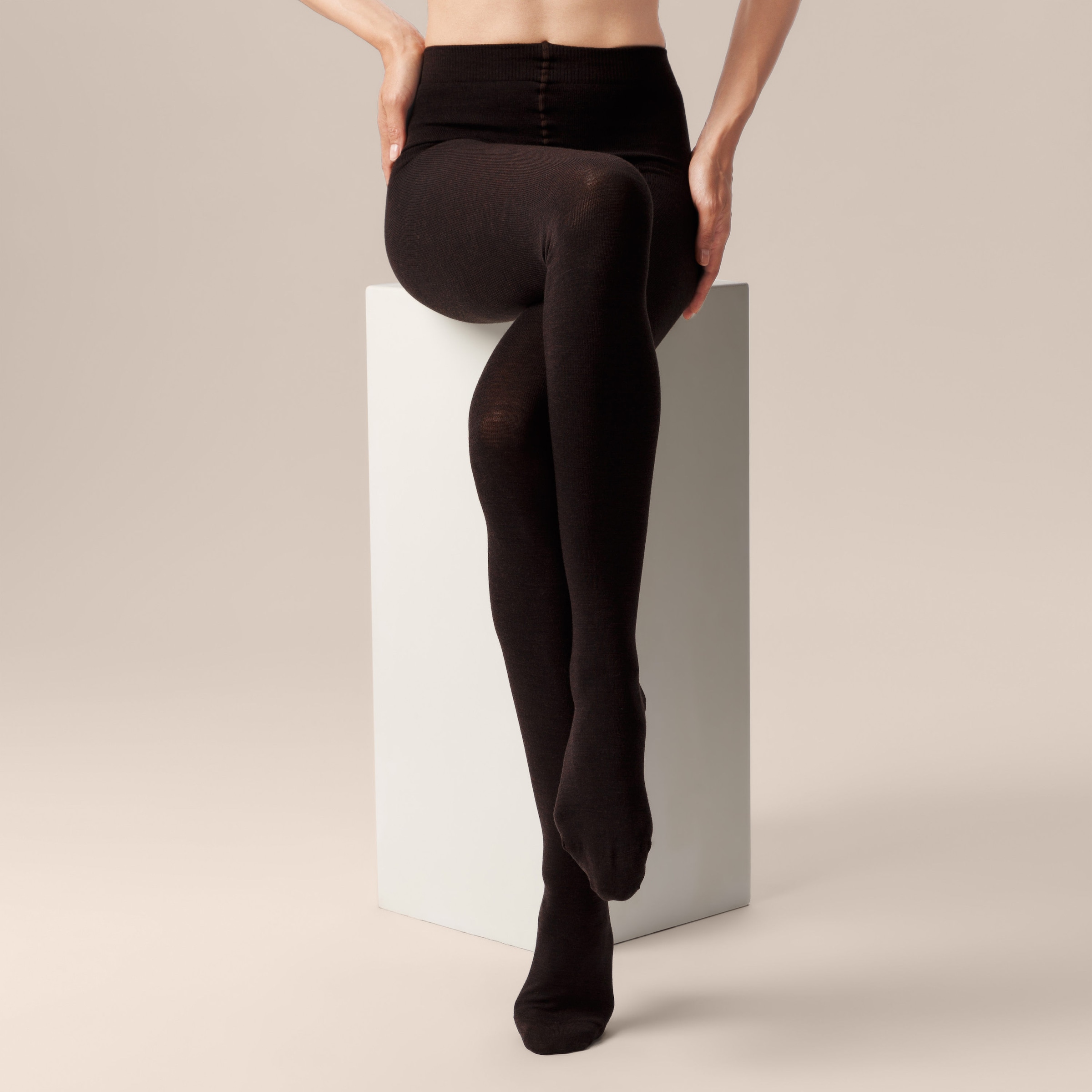 Image of KUNERT Strickstrumpfhose "SOFT WOOL COTTON" 0 DEN Weiche Strickstrumpfhose / Strumpfhose aus Merino- und Baumwolle