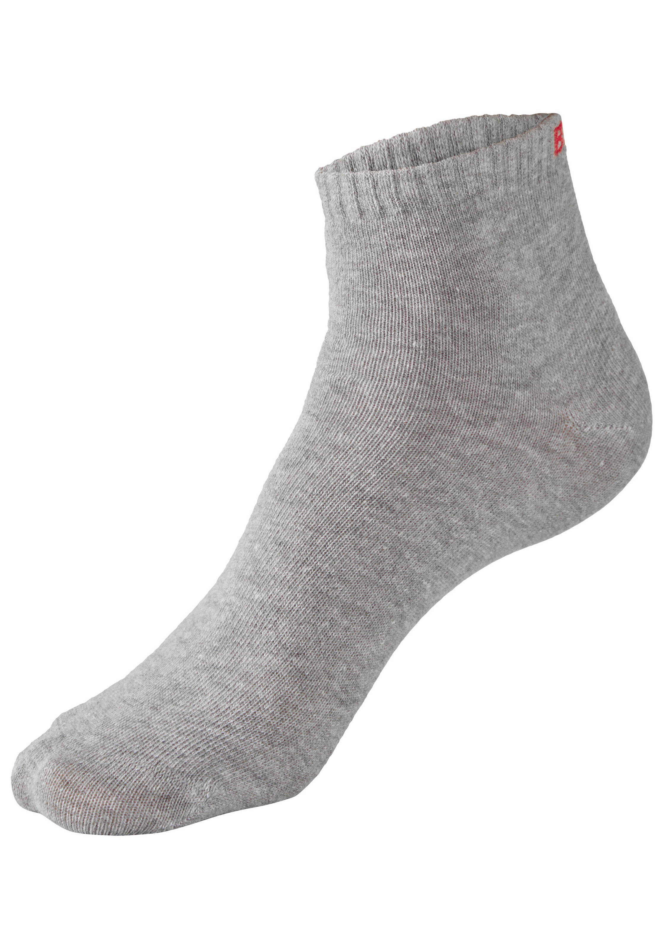 Bench. Chaussettes courtes »für Damen und Herren in Baumwollmischung, für Sport und Freizeit« Paquet, 6 Couple tlg. avec inscription logo classique, sans éponge,
