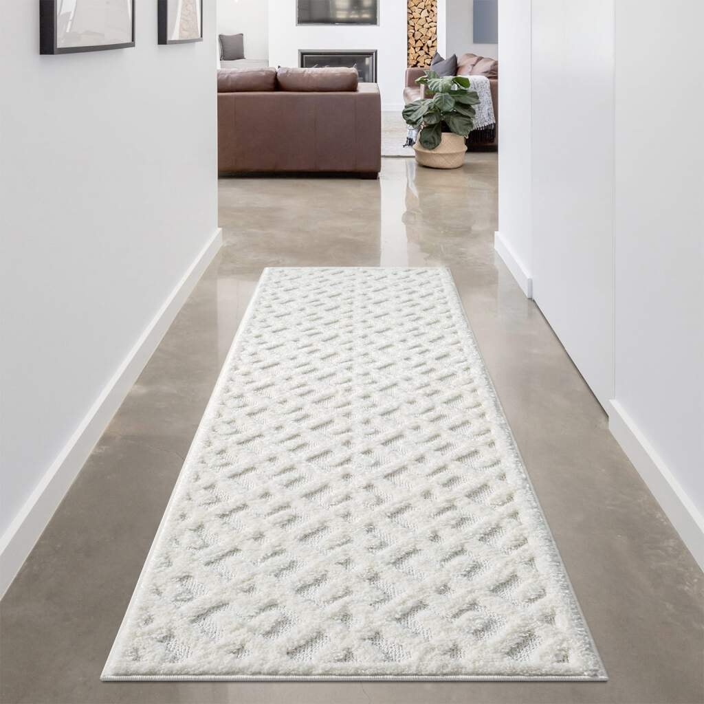 Carpet City Hochflor-Teppich »FOCUS737«, rechteckig, 20 mm Höhe, Boho-Teppich, Hochtief-Muster/ 3D-Effekt, für Wohnzimmer, Schlafzimmer