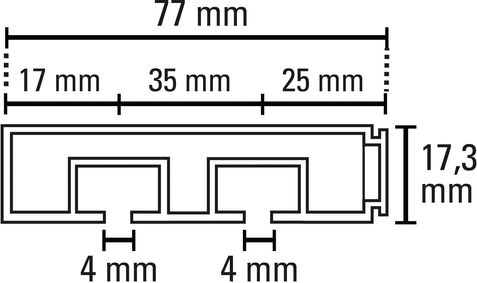 GARDINIA Gardinenschiene »Vorhangschienen Set GK2«, 2 läufig-läufig, Fixmass, 2-läufig