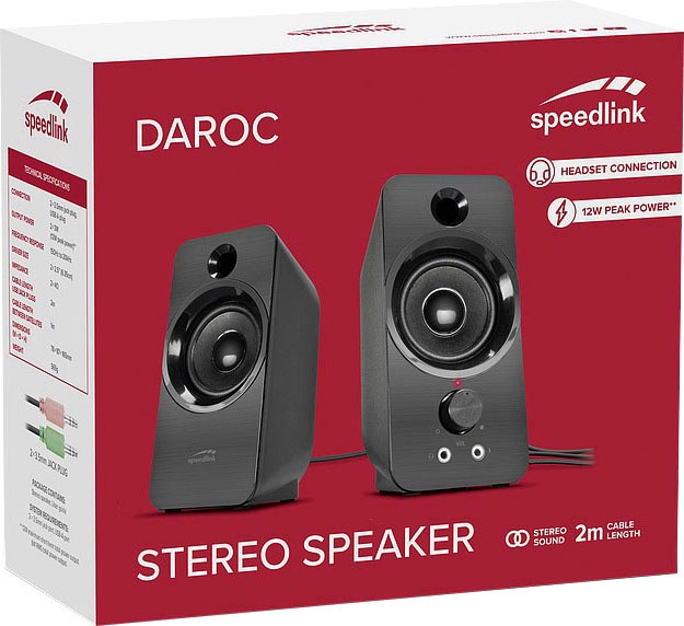 Speedlink PC-Lautsprecher »DAROC Stereo«