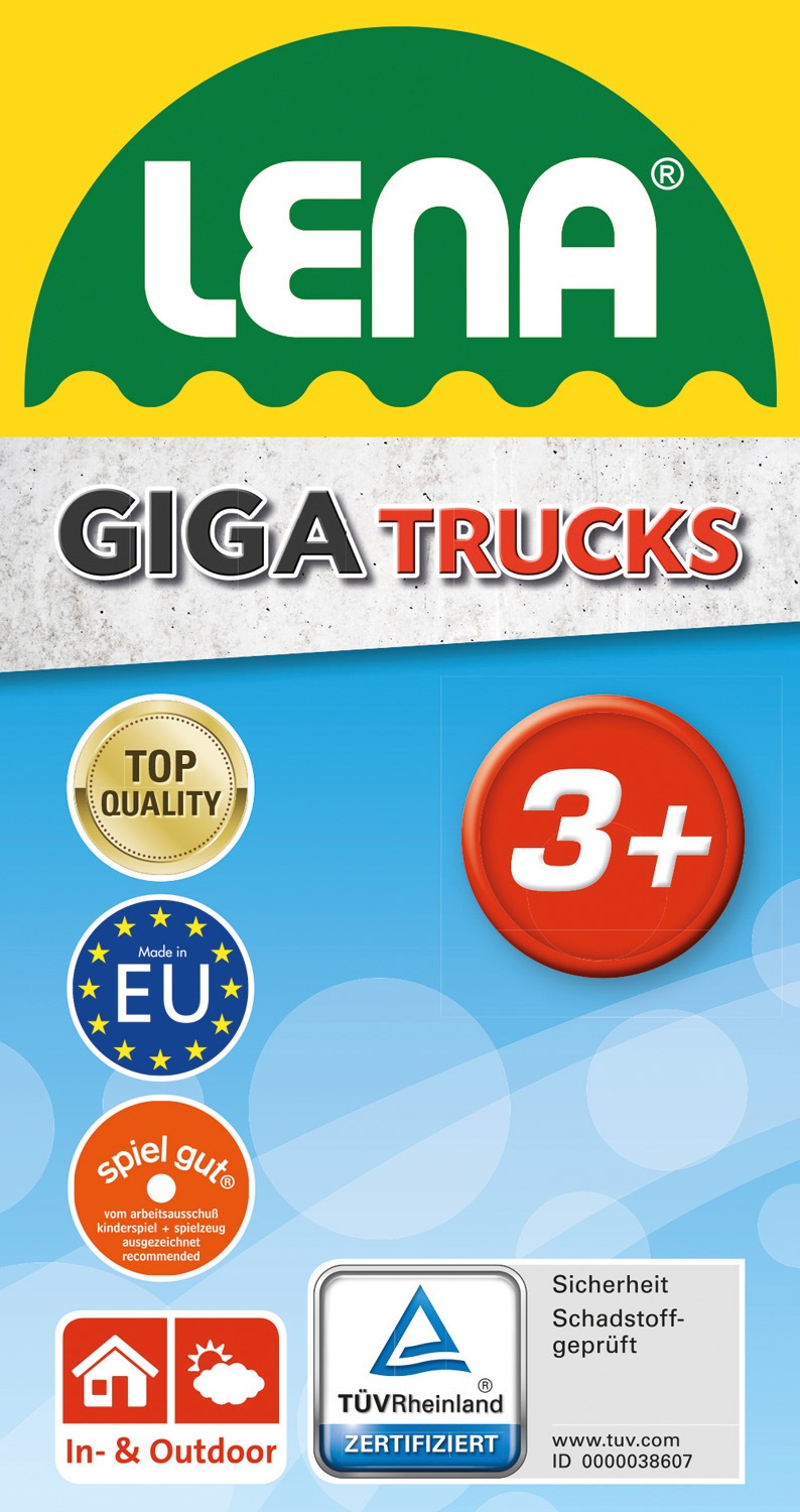 Lena® Jouet ambulance »Giga Trucks, gelb-schwarz« Made in Europe