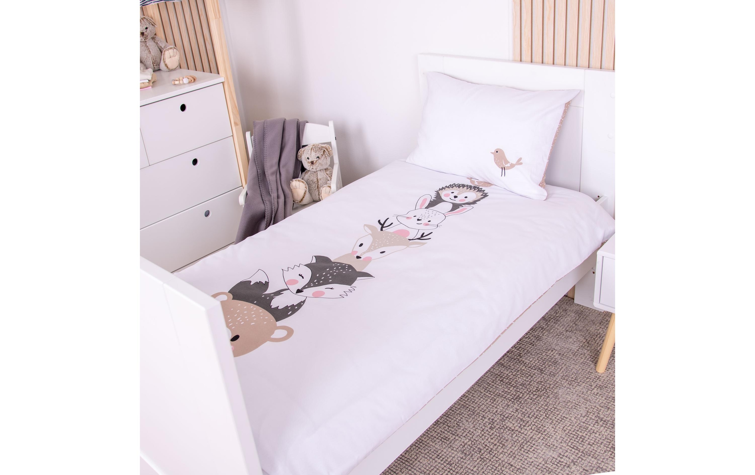 Herding Kinderbettwäsche »babybest Woodland Crew« 1 mit Wendefunktion