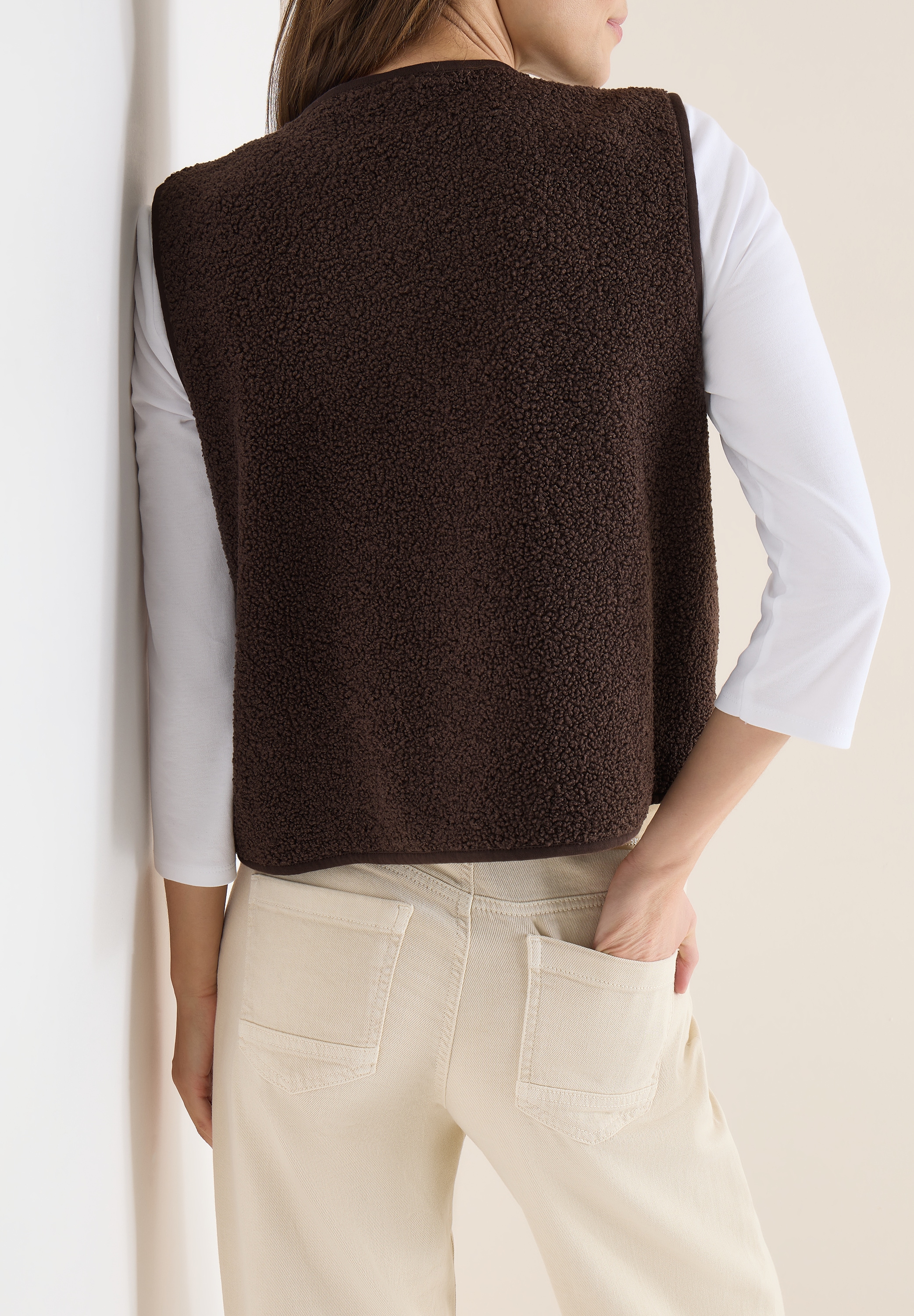 Cecil Fellweste »Curly fake Wool« in Woll-Optik