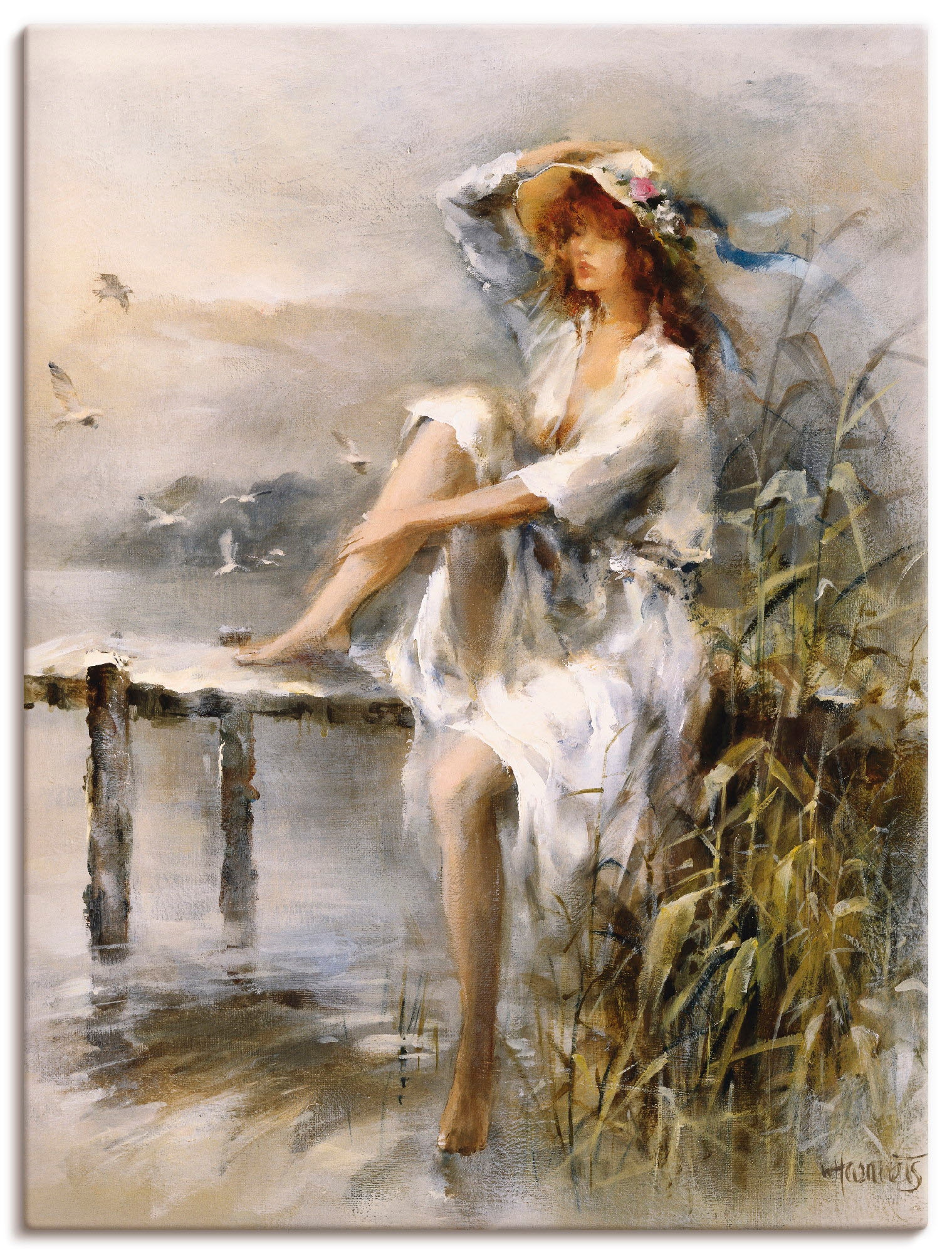 Image of Artland Wandbild "Wasserseite" Frau 1 Stk. tlg. als Leinwandbild, Poster in verschied. Grössen
