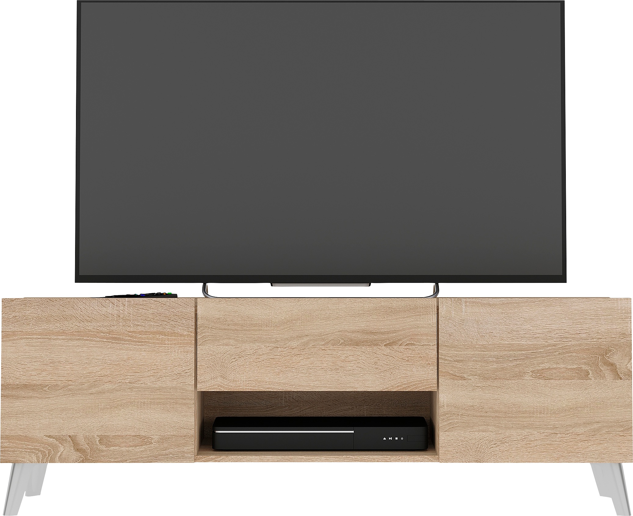 Image of FMD TV-Board "Brighton" TV-Schrank mit zwei Türen und Schubkasten, Breite 140 cm