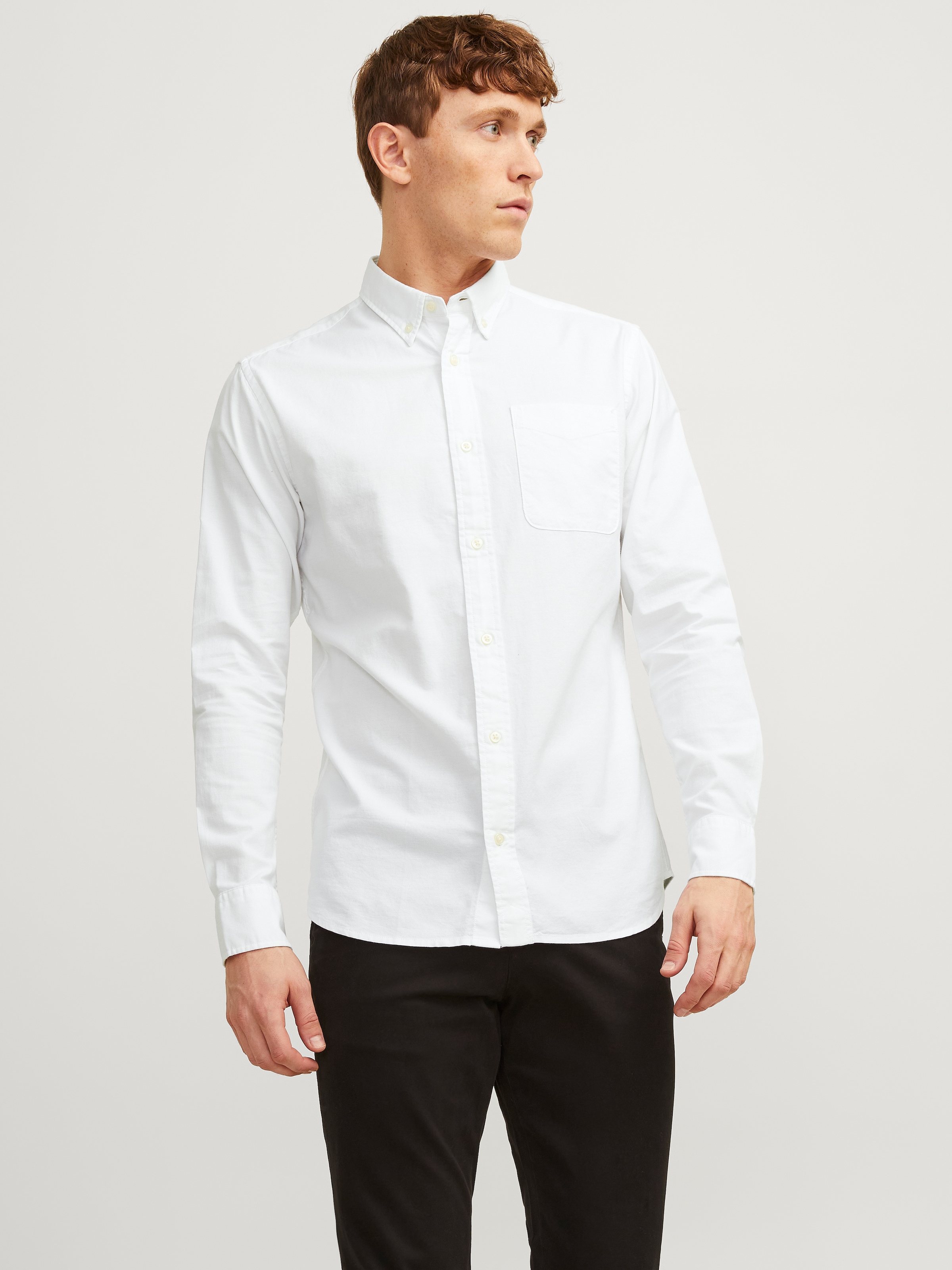 Jack & Jones Chemise à manches longues »BROOK OXFORD« mit Button-Down Kragen