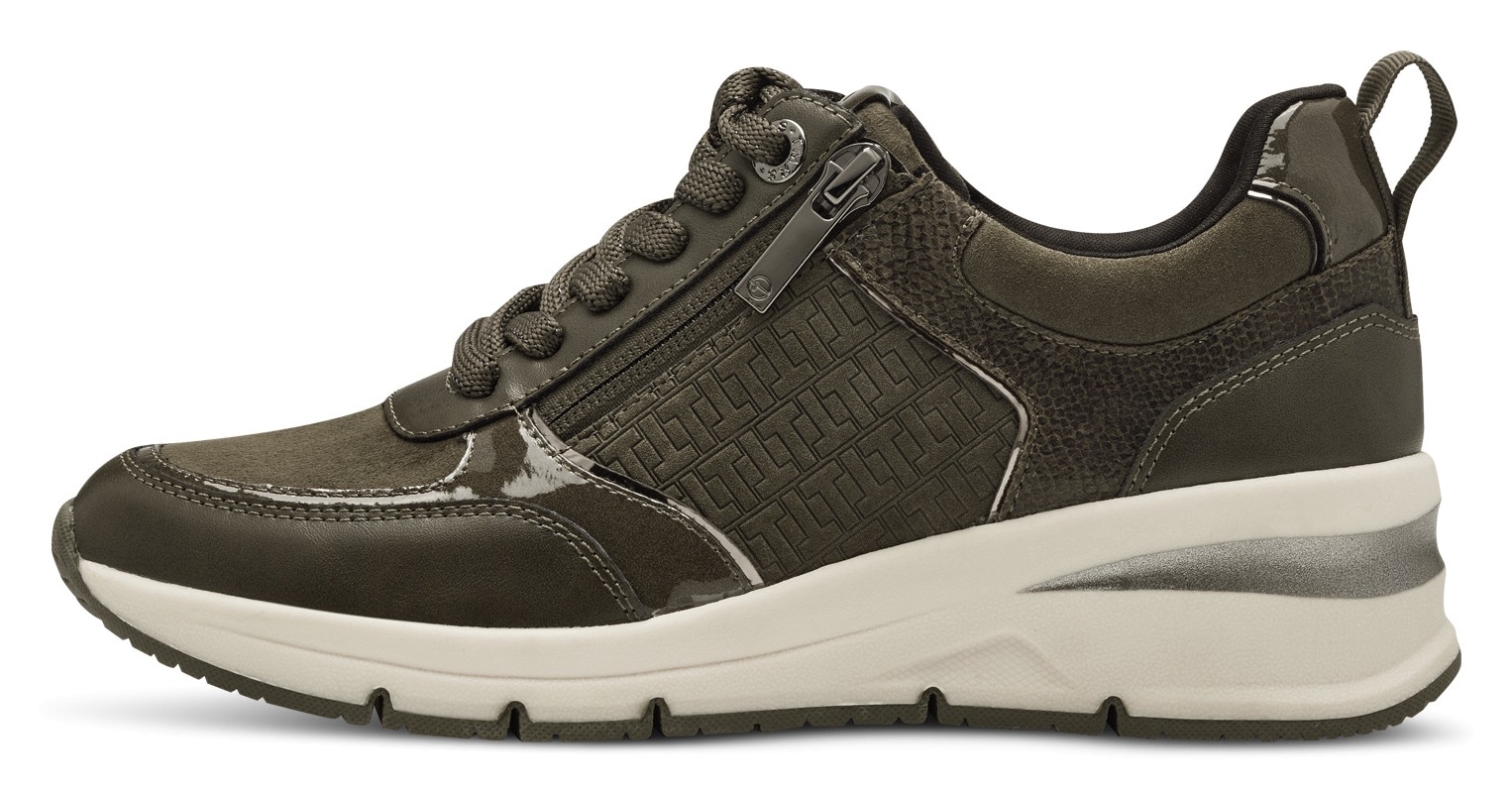 Tamaris Keilsneaker, Freizeitschuh, Halbschuh, Schnürschuh mit Aussenreissverschluss