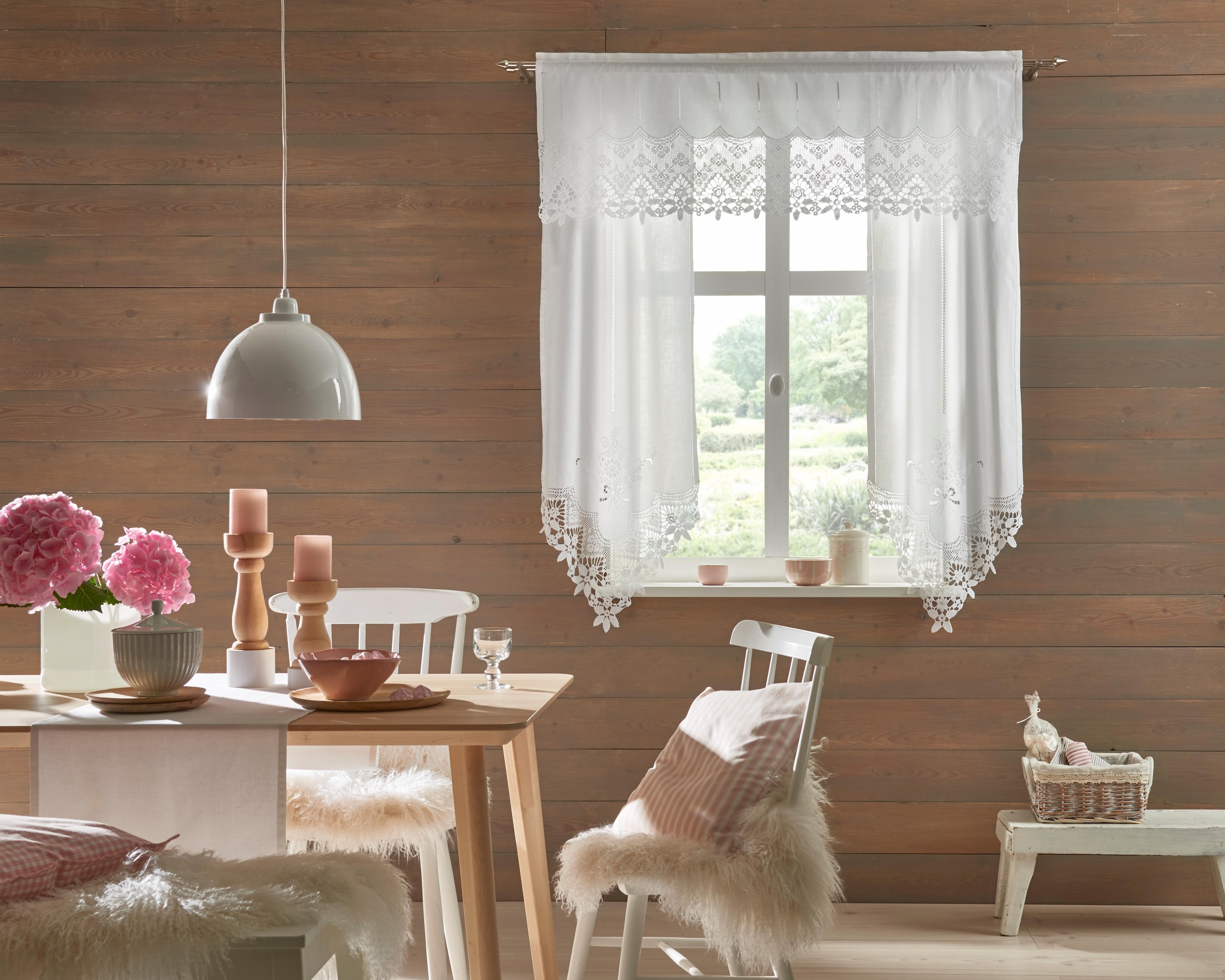Image of HOSSNER - ART OF HOME DECO Querbehang "Staffelsee" Stangendurchzug 1 Stk. tlg.