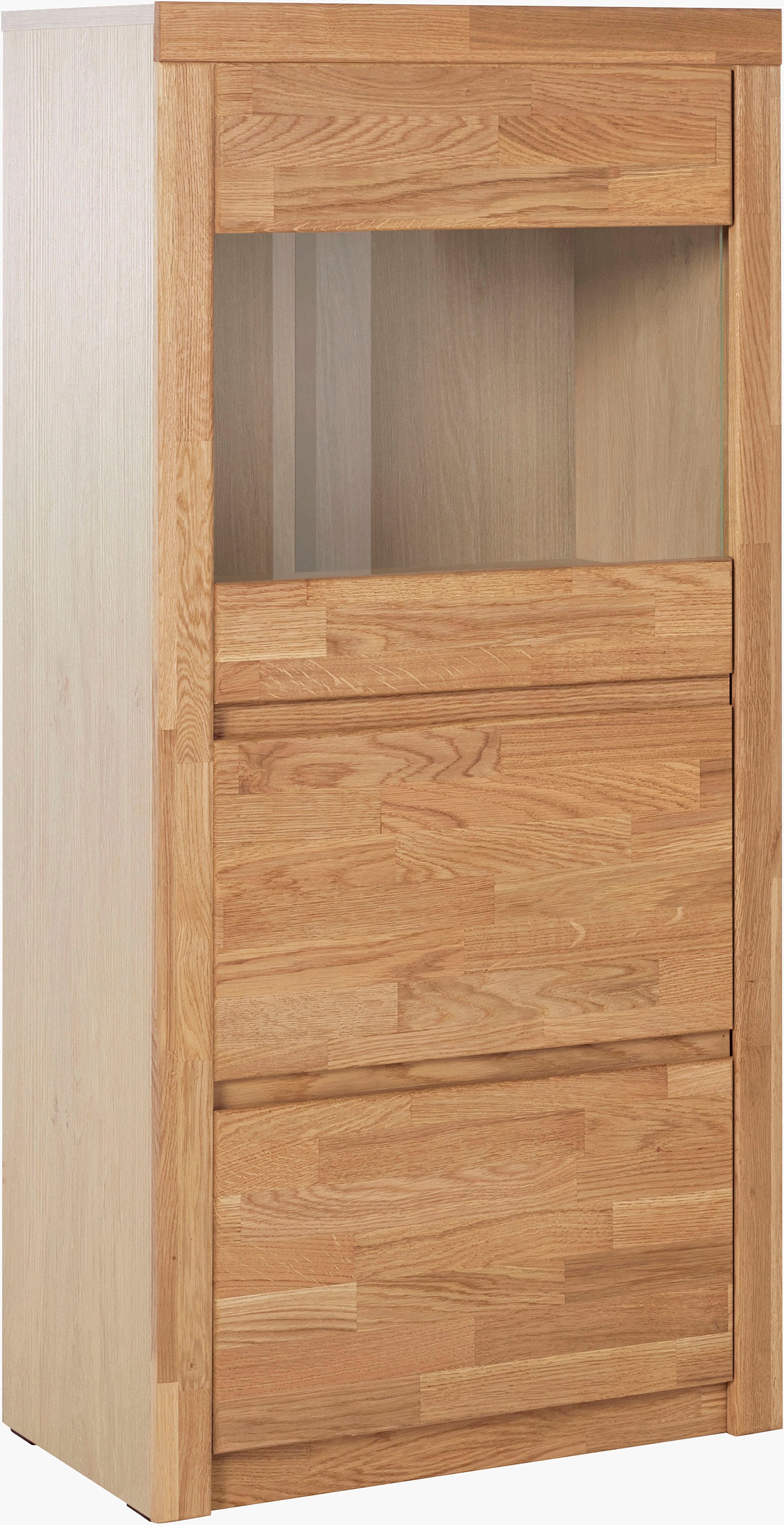 Image of GOODproduct Vitrine "Silkeborg" schöne grifflose Optik, teilmassiv