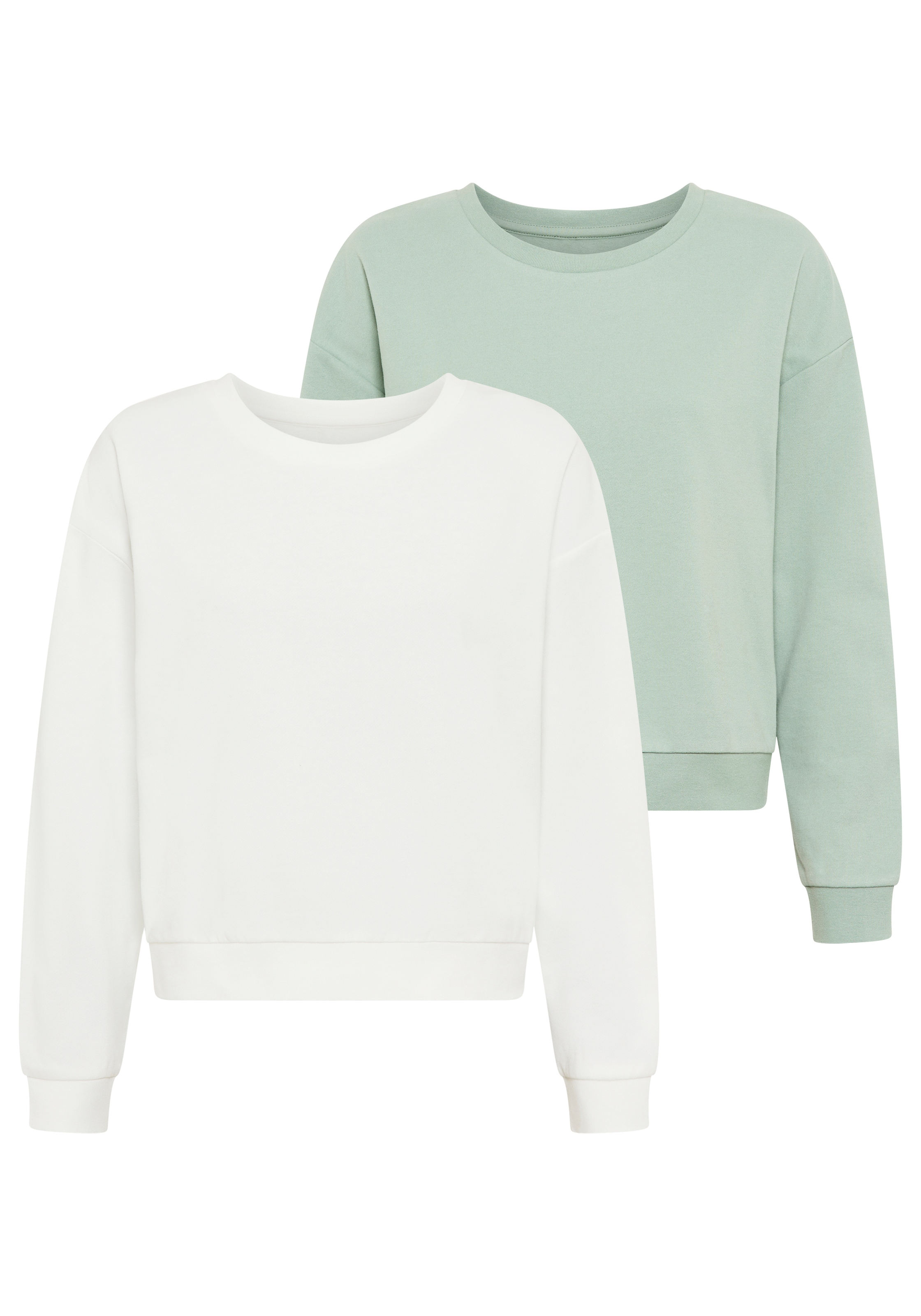 Image of Flashlights Sweatshirt, im Basic-Stil, Langarm, Rundhalsausschnitt, mit Rippbündchen