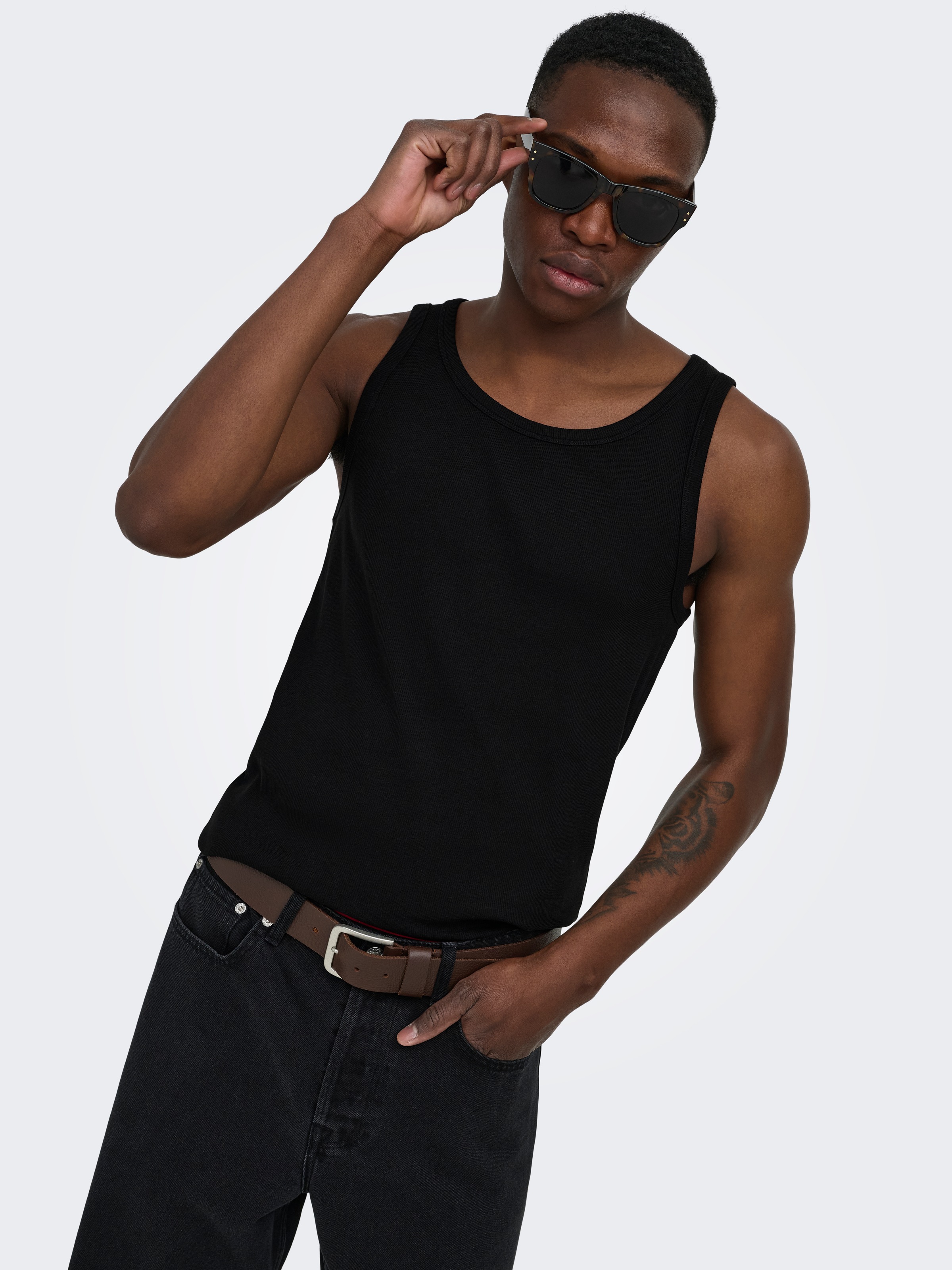 ONLY & SONS Rundhalsshirt »ONSTANNER REG SL TANK TOP NOOS«