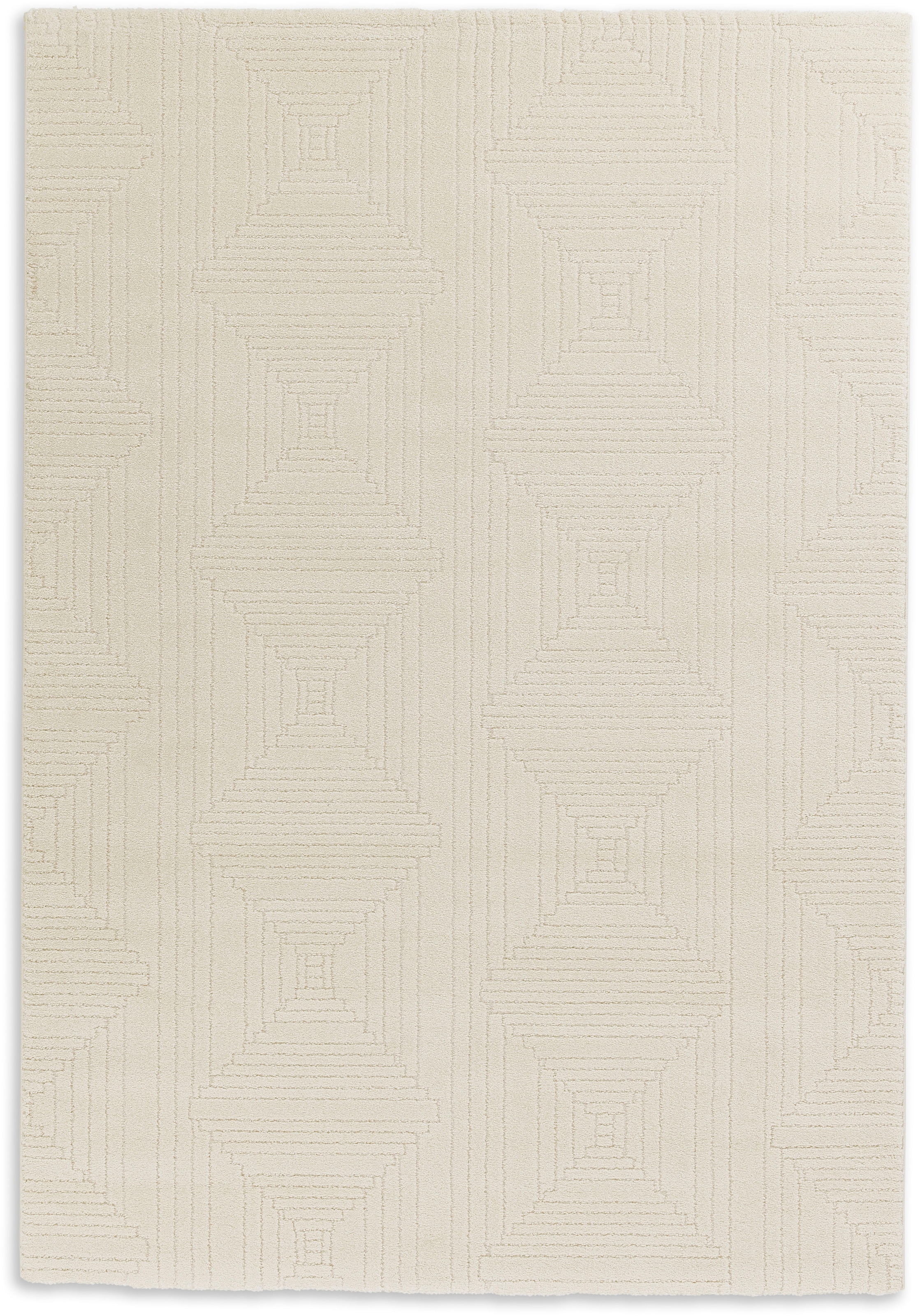SCHÖNER WOHNEN-Kollektion Teppich »Pure 6317-243«, rechteckig, 22 mm Höhe, Kurzflor, Hoch Tief Struktur, Wohnzimmer, Schöner Wohnen Kollektion